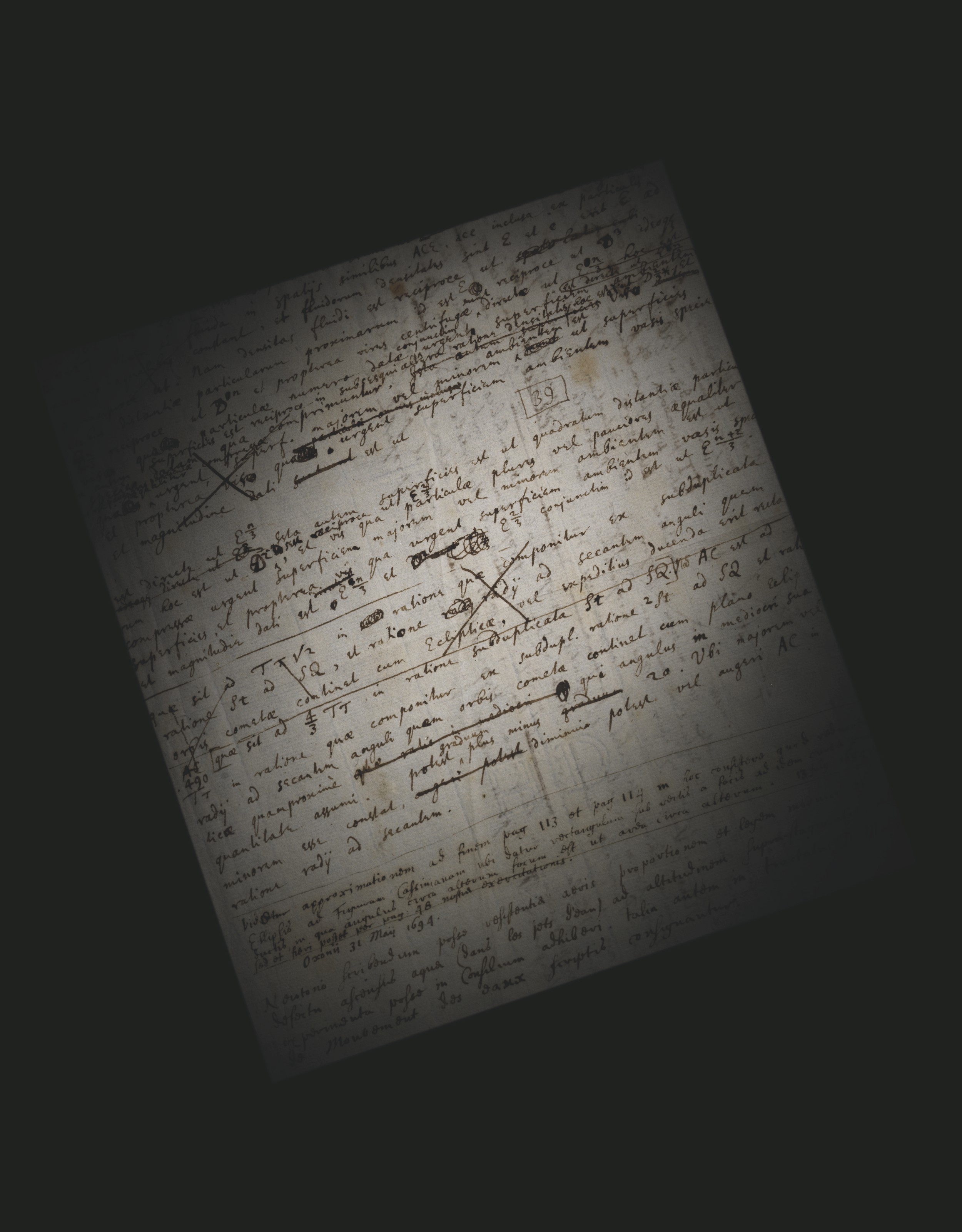 ISAAC NEWTON (1642-1727), Autograph manuscript, [Cambridge