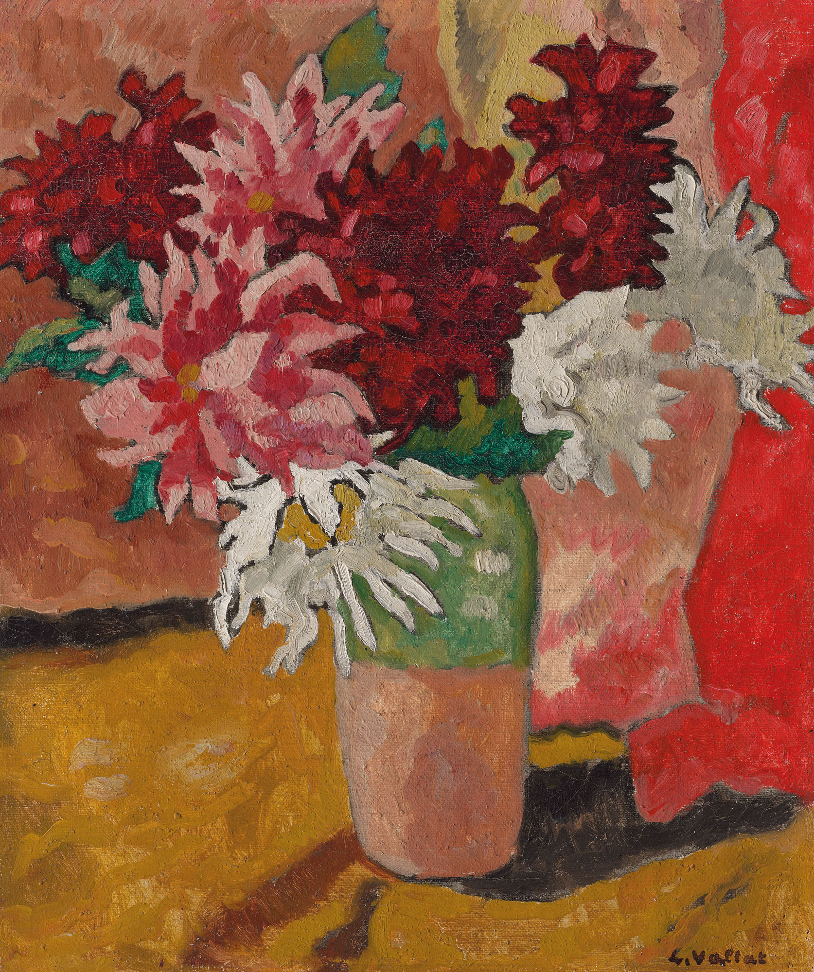 LOUIS VALTAT (1869-1952), Bouquet de dahlias | Christie's