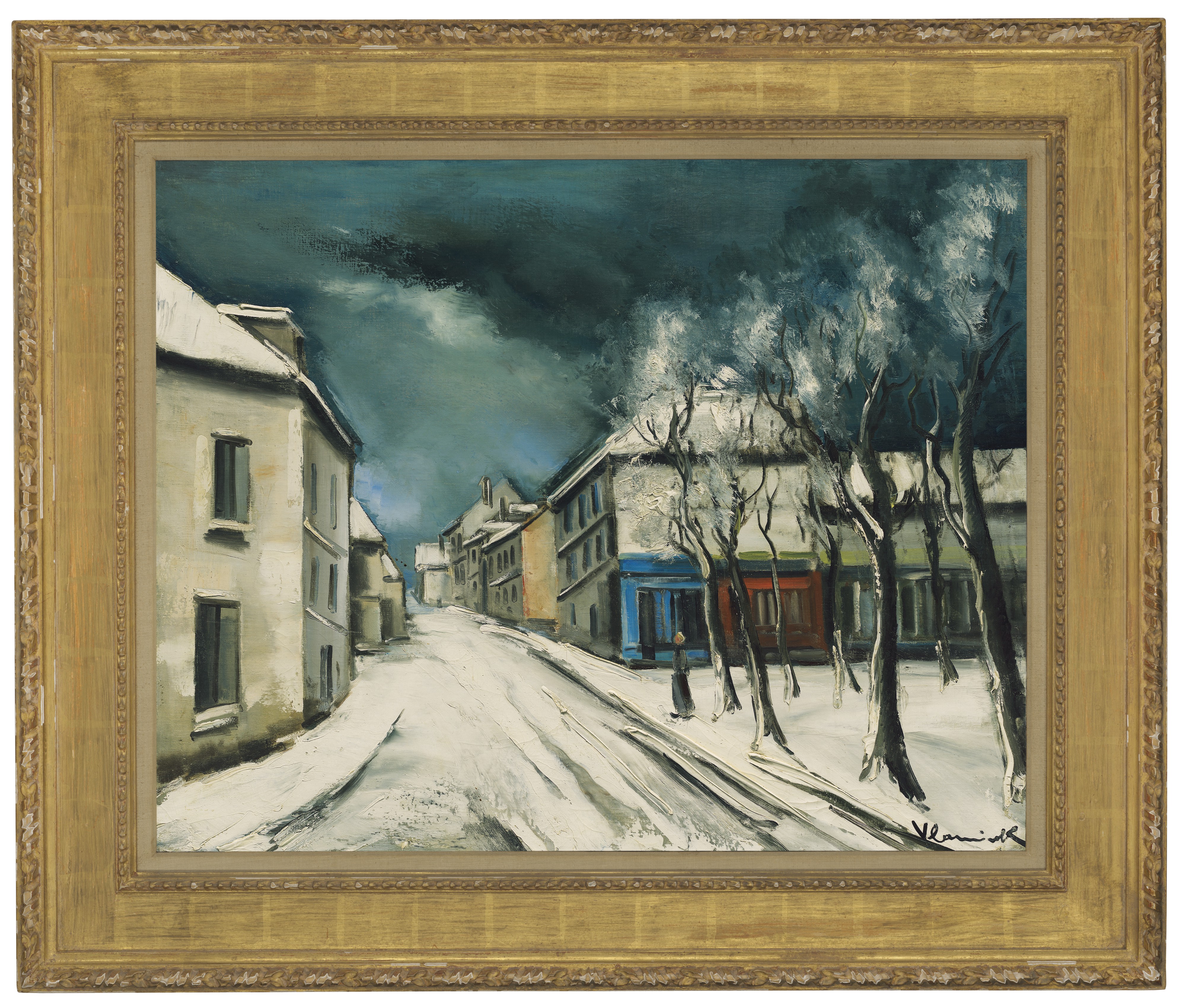 MAURICE DE VLAMINCK (1876-1958), Le village sous la neige