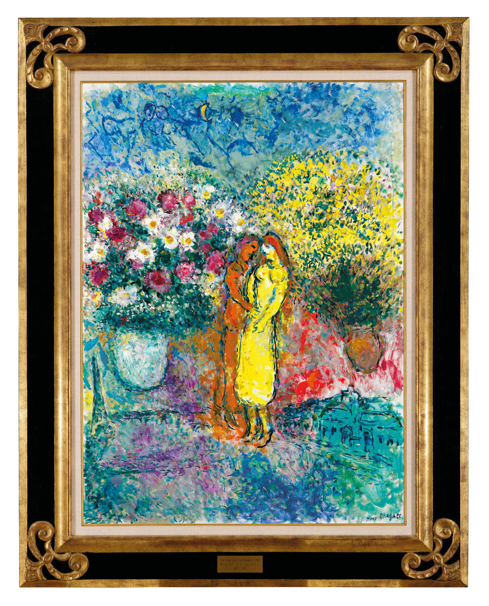 Chagall、LE COUPLE、希少画集画、新品額装付 MARC CHAGALL (1887-1985), Le couple aux deux bouquets | Christie's