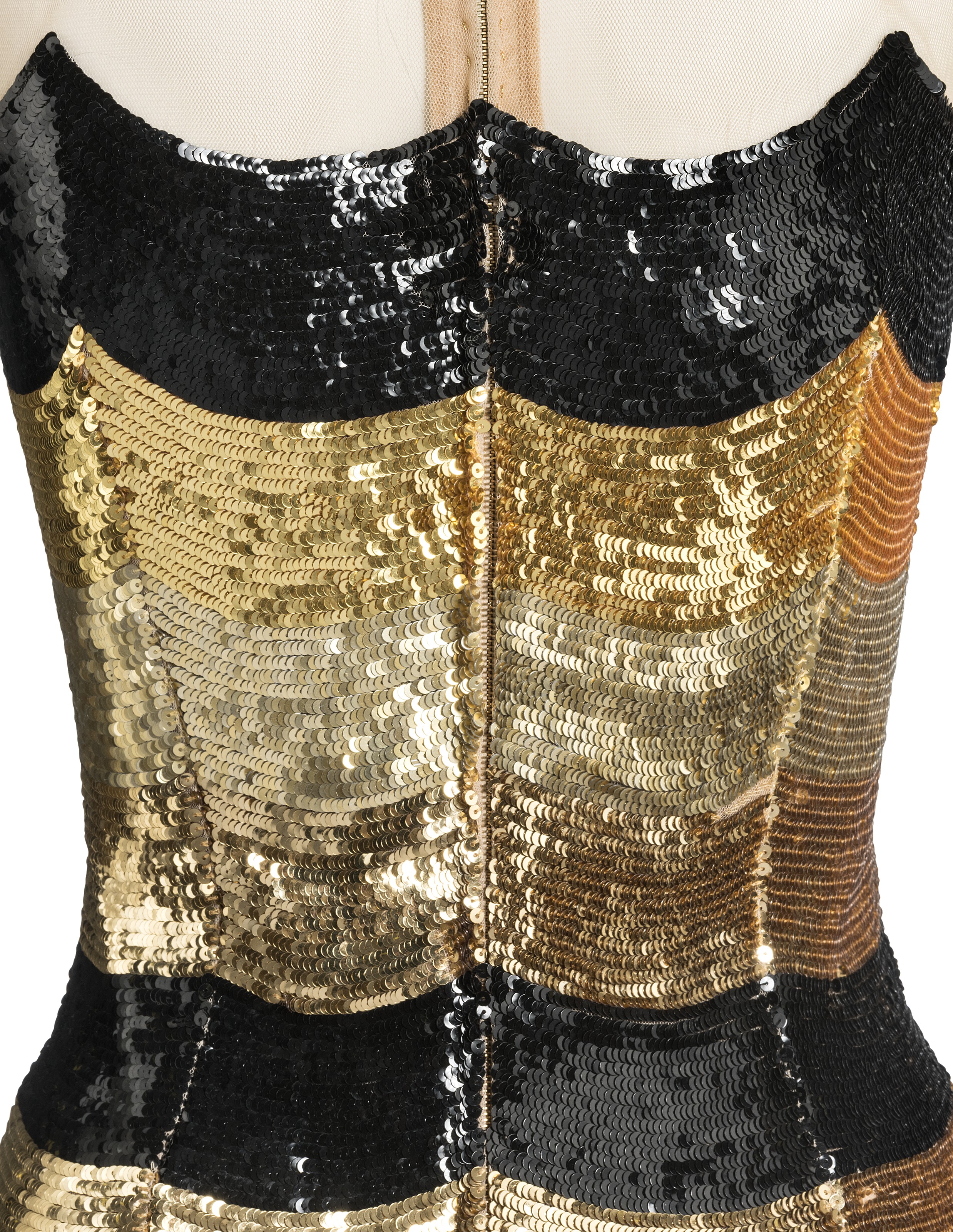 A BLACK AND GOLD SEQUINED COCKTAIL DRESS, BY L'WREN SCOTT, 'ALLEGORY OF  LOVE' COLLECTION, AUTUMN-WINTER 2013-14 | Christie's