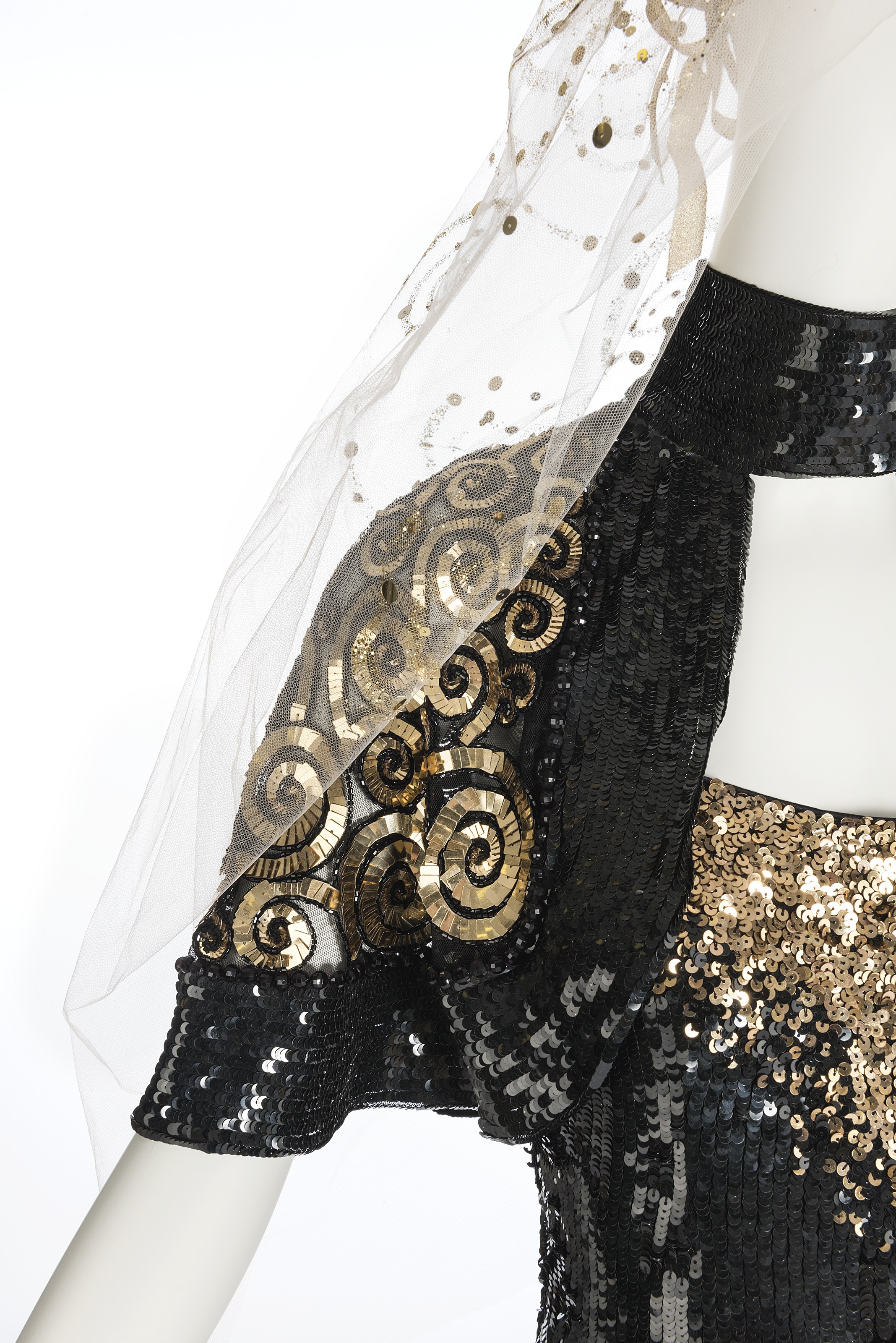 green emerald velvet dress Pinko Black and Gold Sequin Dress - BOPF
