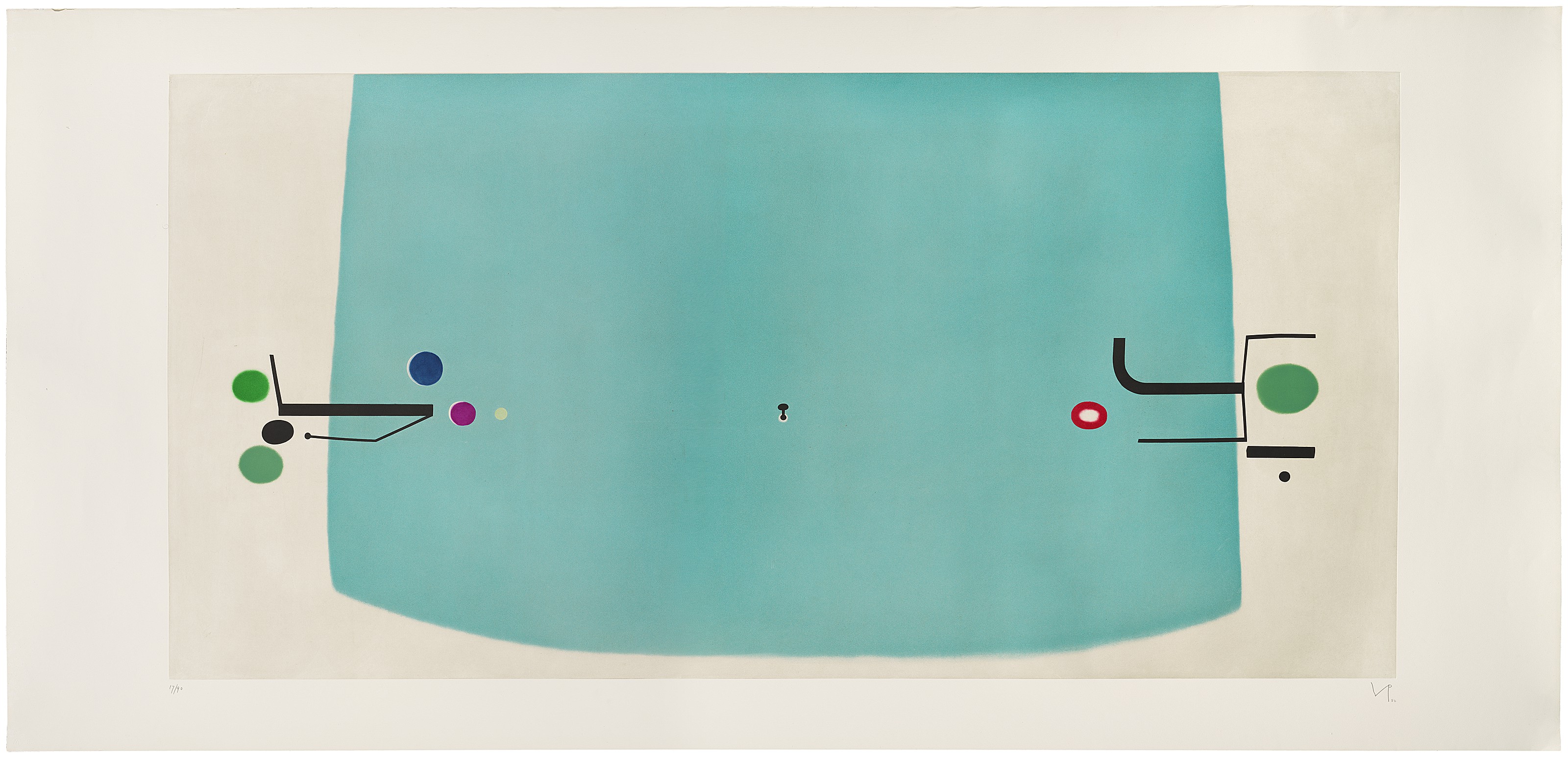 An Etching and Aquatint by Victor Pasmore Titled 