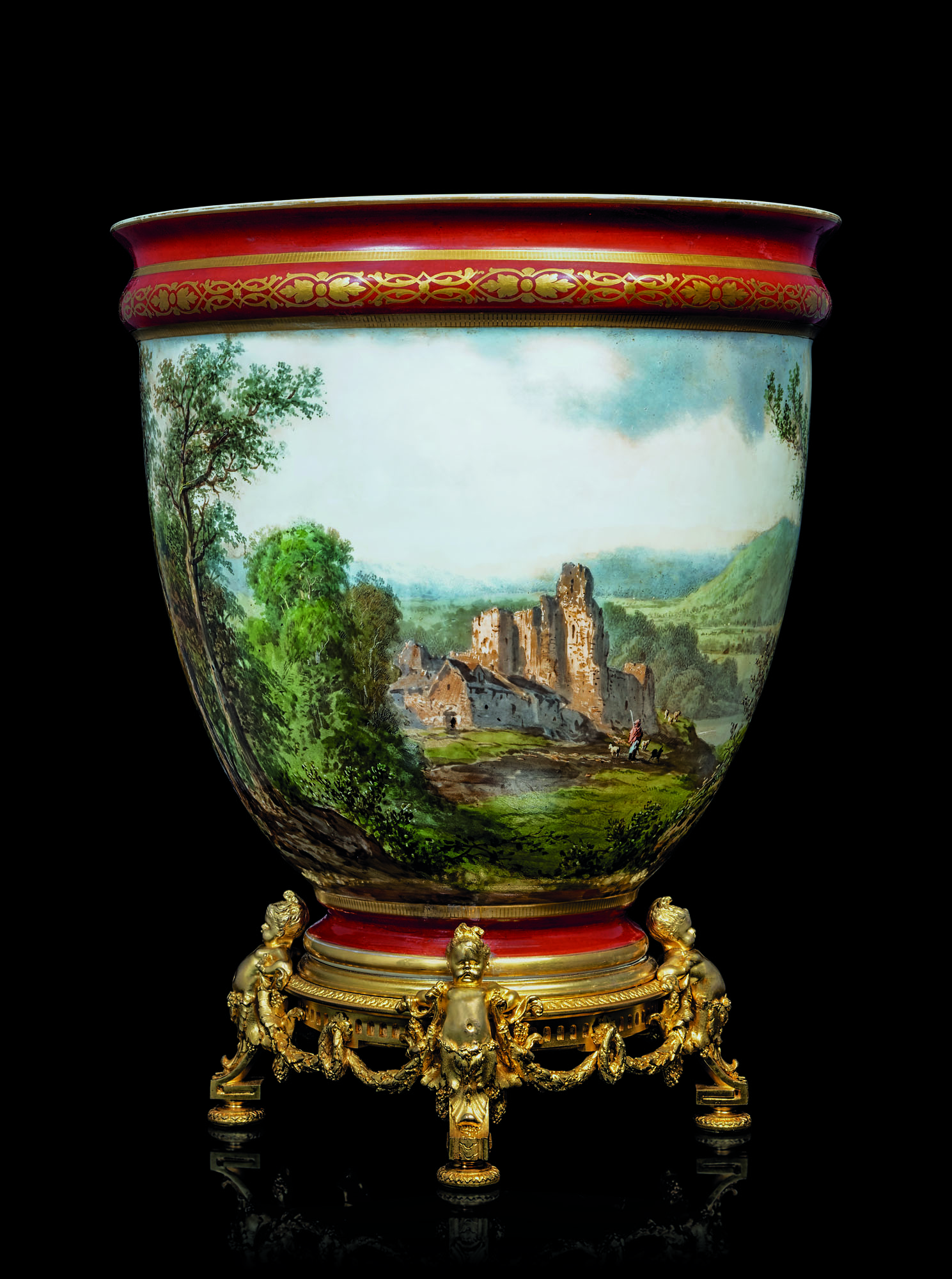 a-french-ormolu-mounted-and-polychrome-painted-opaline-vase-by