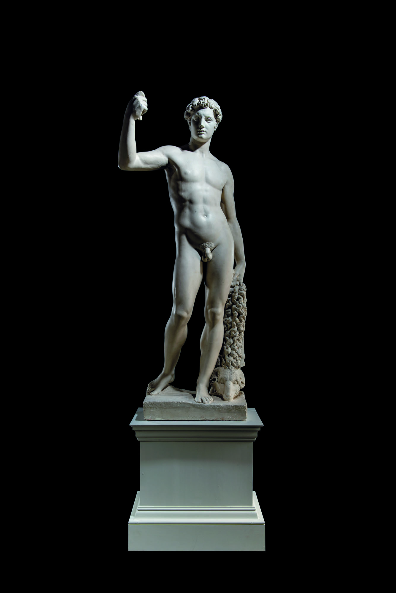 A PLASTER LIFE-SIZE FIGURE OF JASON AND THE GOLDEN FLEECE, AFTER THE ...