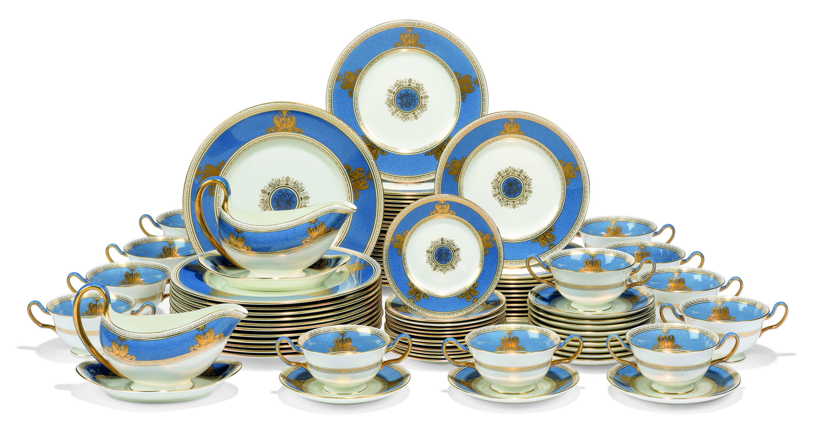 Blue Wedgwood Dinner Set Sale A WEDGWOOD 'BONE CHINA' POWDER-BLUE