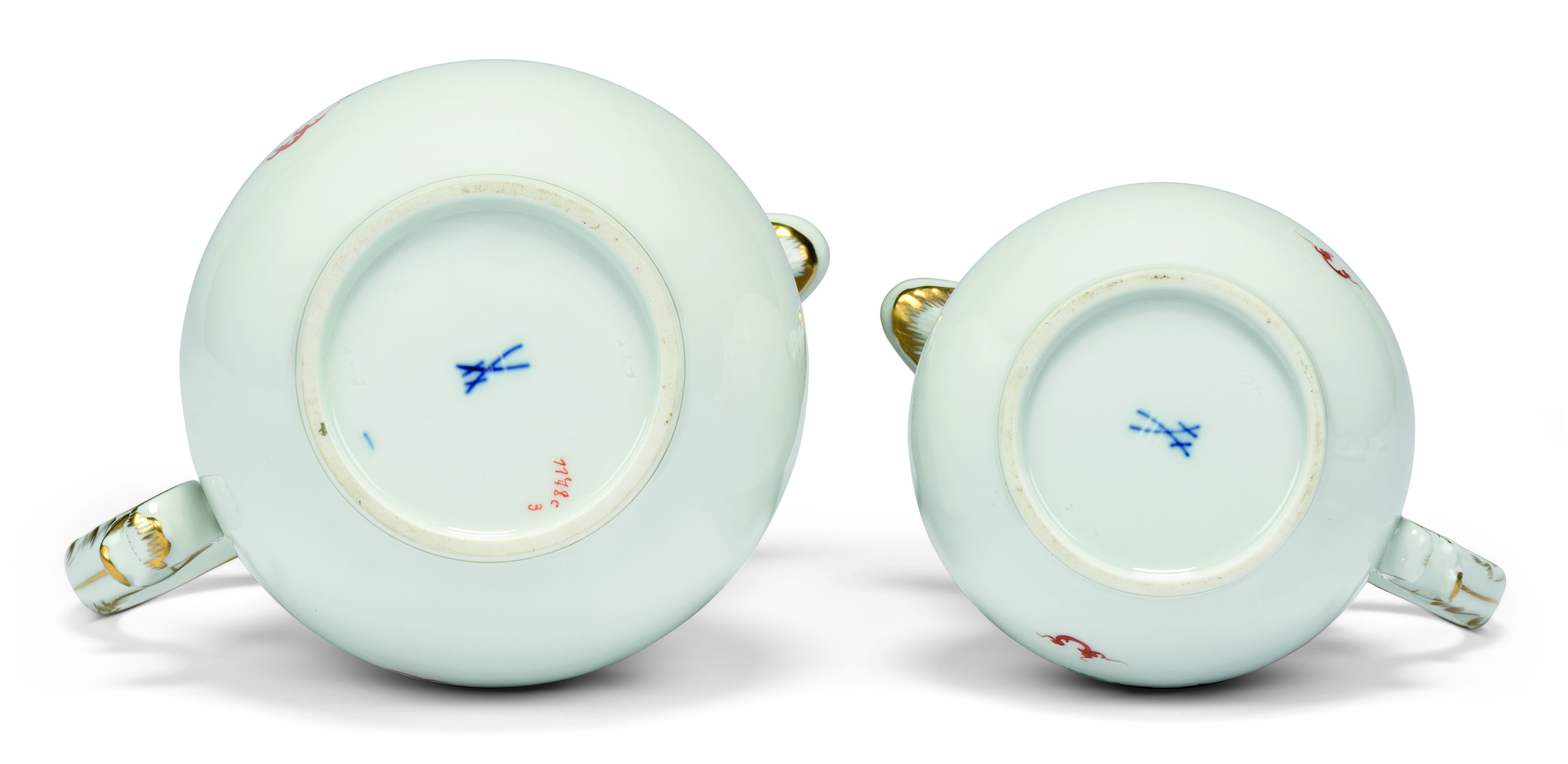 A MEISSEN GREEN 'MING DRAGON' PATTERN PART DINNER-SERVICE