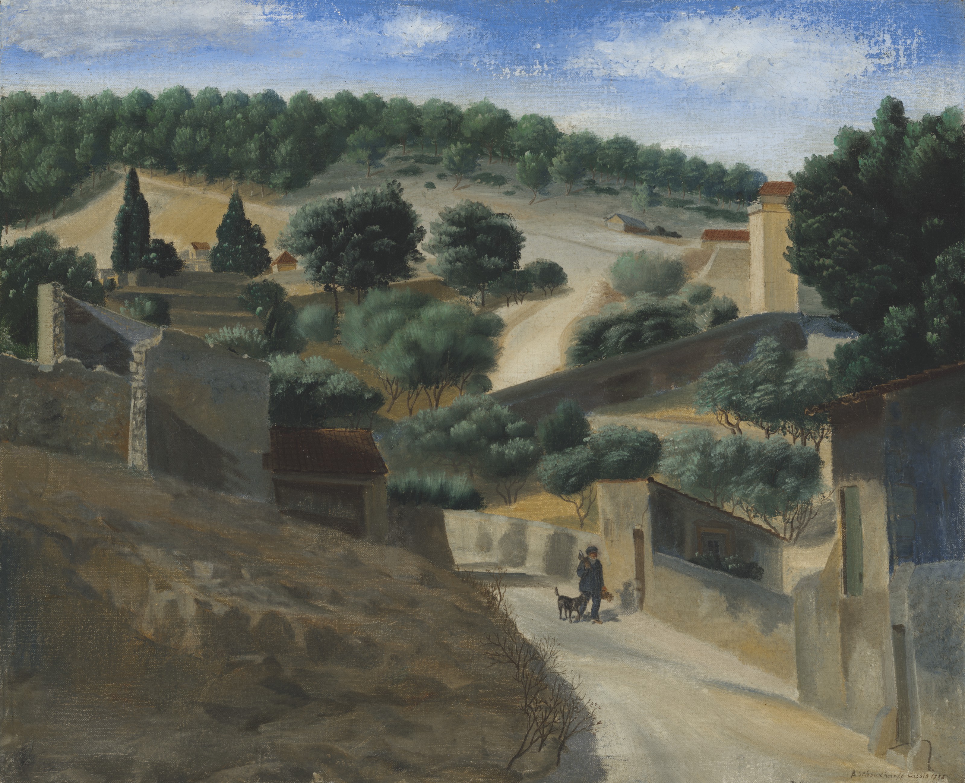 Vasilii Shukhaev (1887-1973), Les For&ecirc;ts (Cassis sur Mer), 1928. Oil on canvas. 19⅝ x 24⅛ in (49.8 x 61.2 cm). Estimate: &pound;60,000-80,000. Offered in Russian Art on 7 June 2021 at Christie&rsquo;s in London