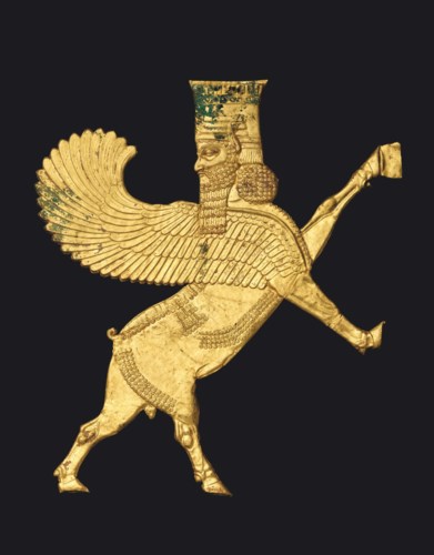 AN ACHAEMENID GOLD APPLIQUE OF