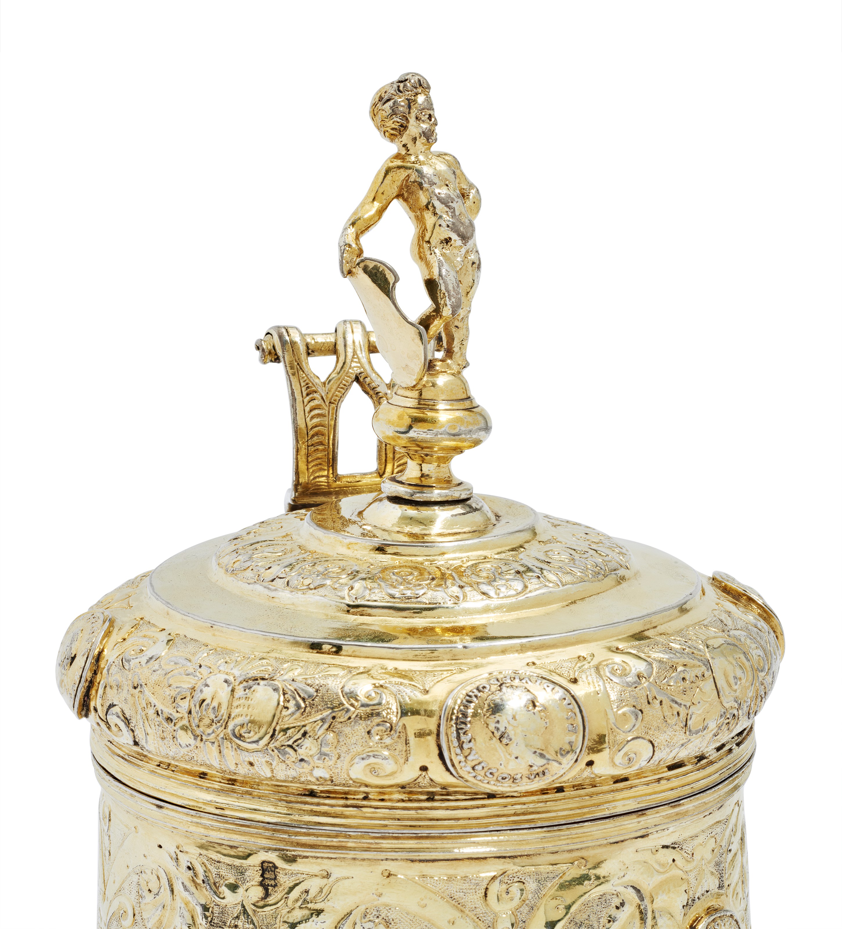 A HUNGARIAN SILVER-GILT TANKARD, MARK OF GEORGIUS RENNER