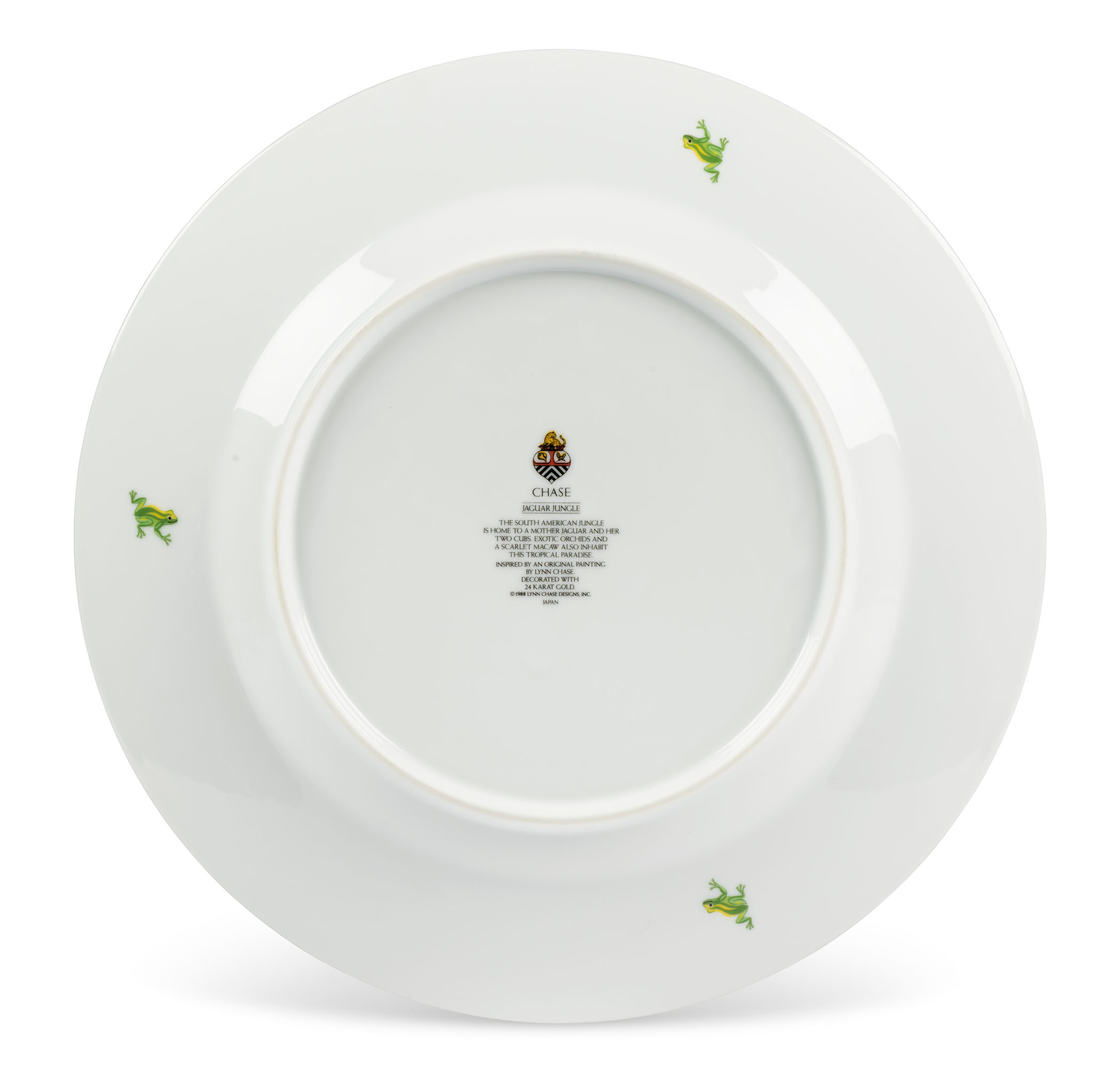 A LYNN CHASE DESIGNS PORCELAIN JAGUAR JUNGLE PATTERN PART DINNER SERVICE