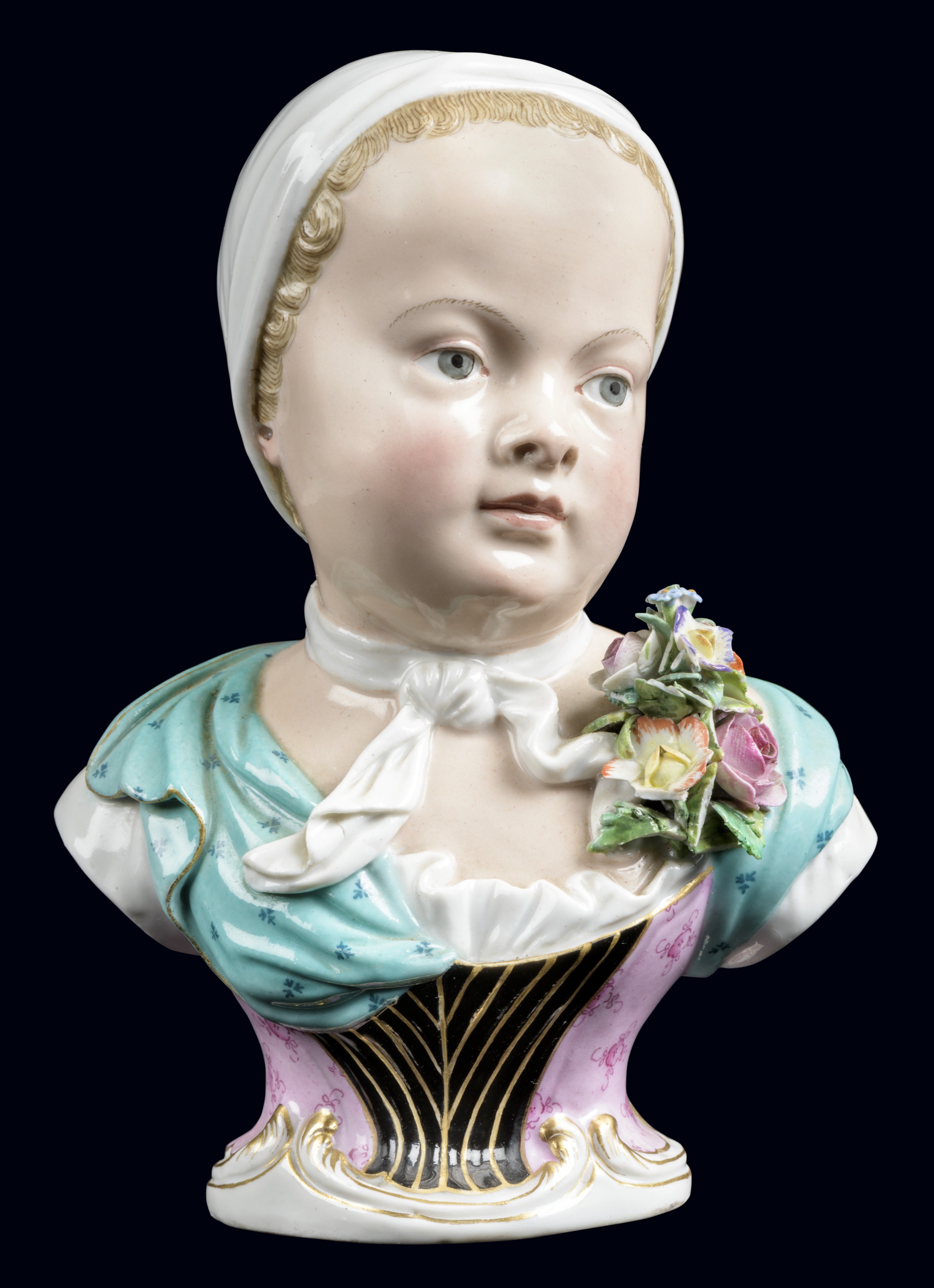 THREE MEISSEN PORCELAIN BUSTS OF THE BOURBON CHILDREN, LATE 19TH 