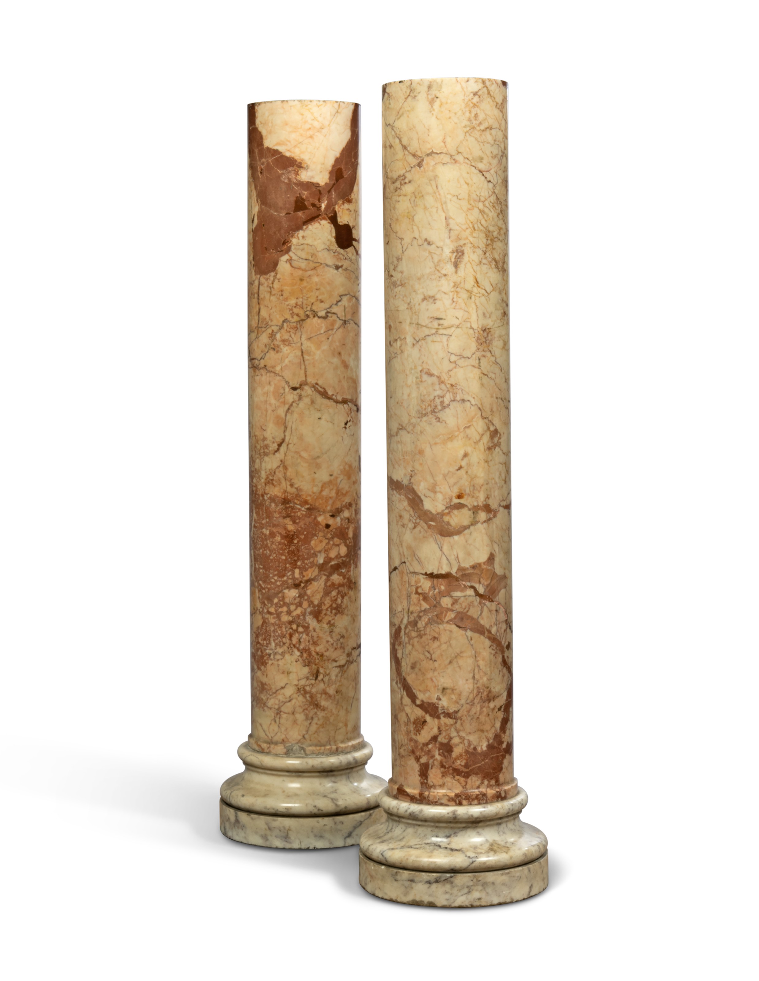 A PAIR OF ITALIAN PINK MARBLE COLUMNS, 19TH CENTURY | Christie’s