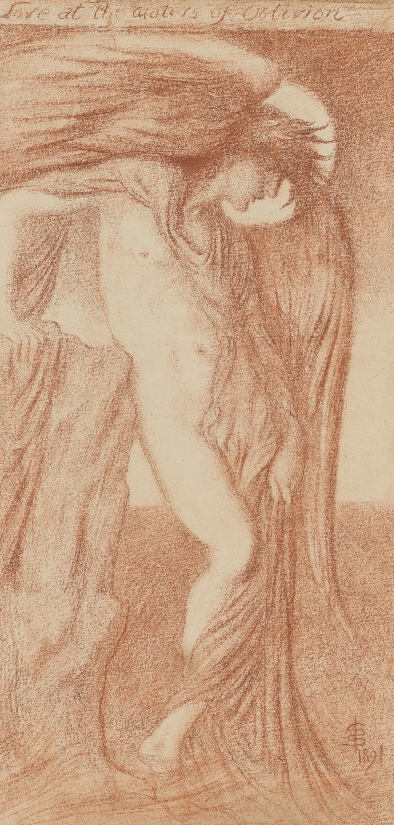 Simeon Solomon, Love at the waters of oblivion, 1891, sold for £56,250 on 30 September 2021 at Christie's in London