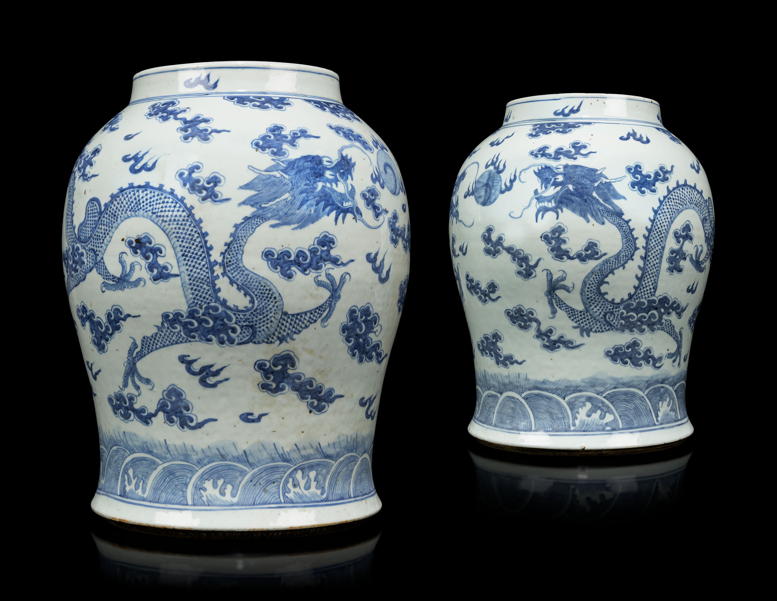 A PAIR OF CHINESE BLUE AND WHITE PORCELAIN VASES, 19TH CENTURY Christie’s