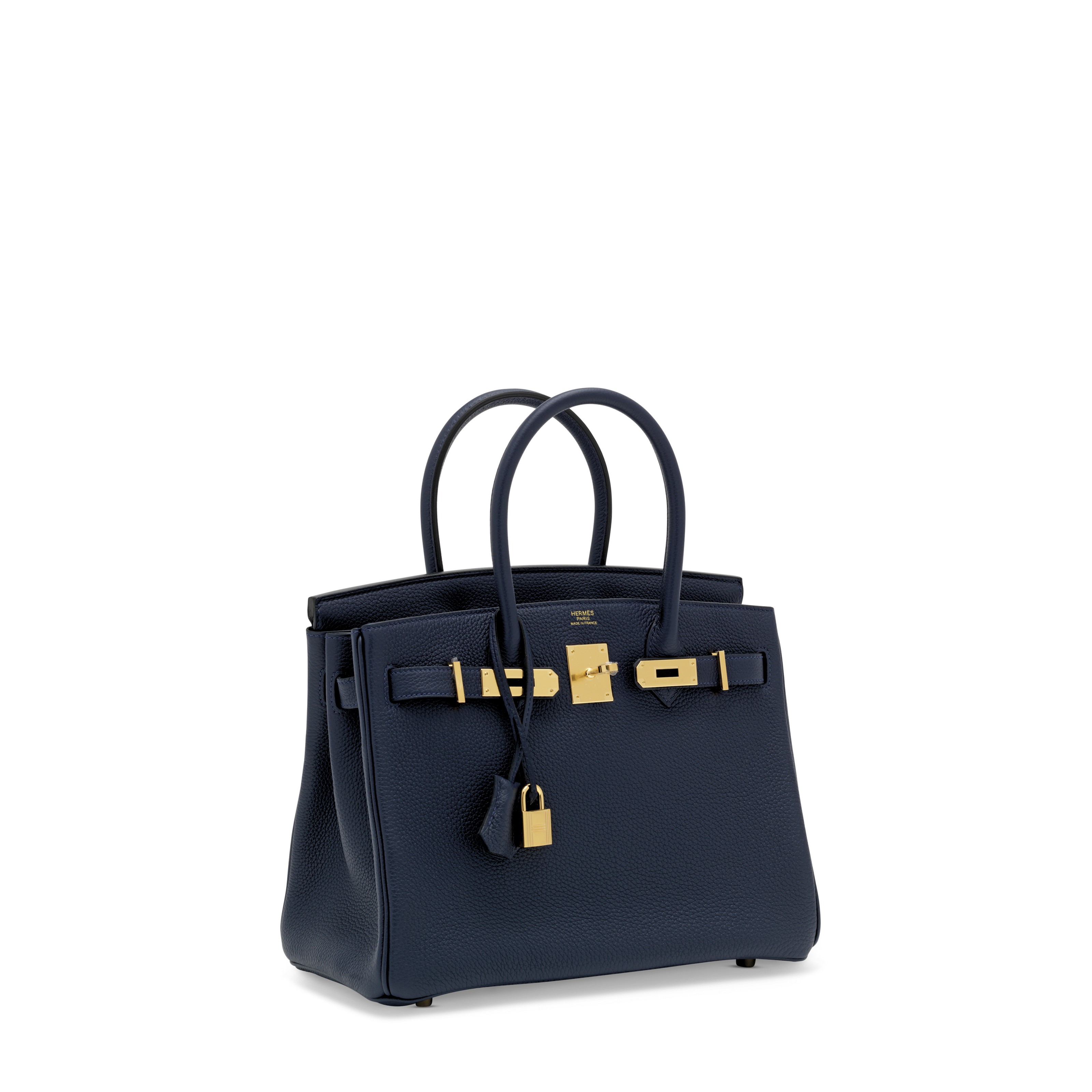 A BLEU NUIT TOGO LEATHER BIRKIN 30 WITH GOLD HARDWARE HERM S