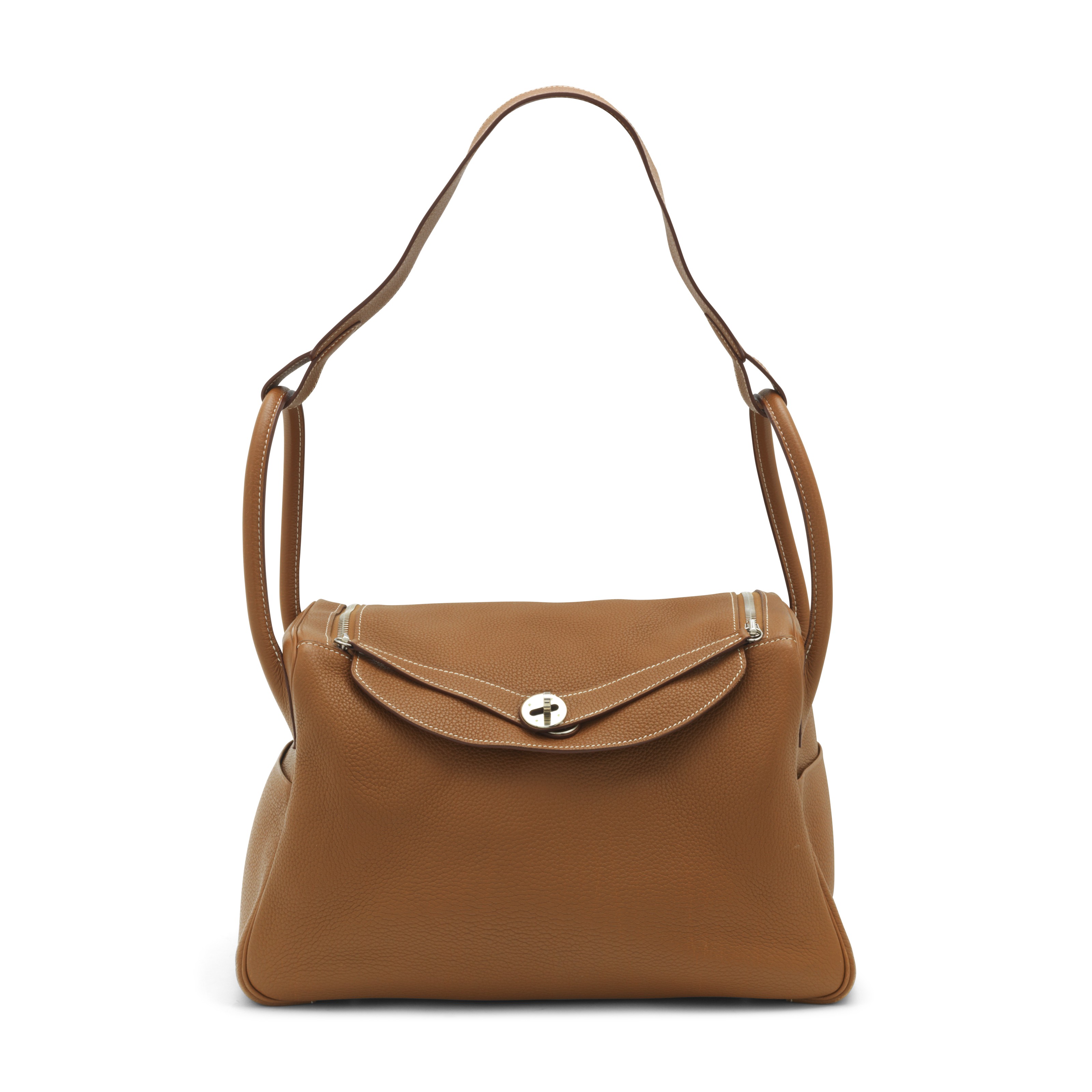 HM LINDY 30 BAG IN YELLOW TOGO LEATHER GOLD HARDWARE