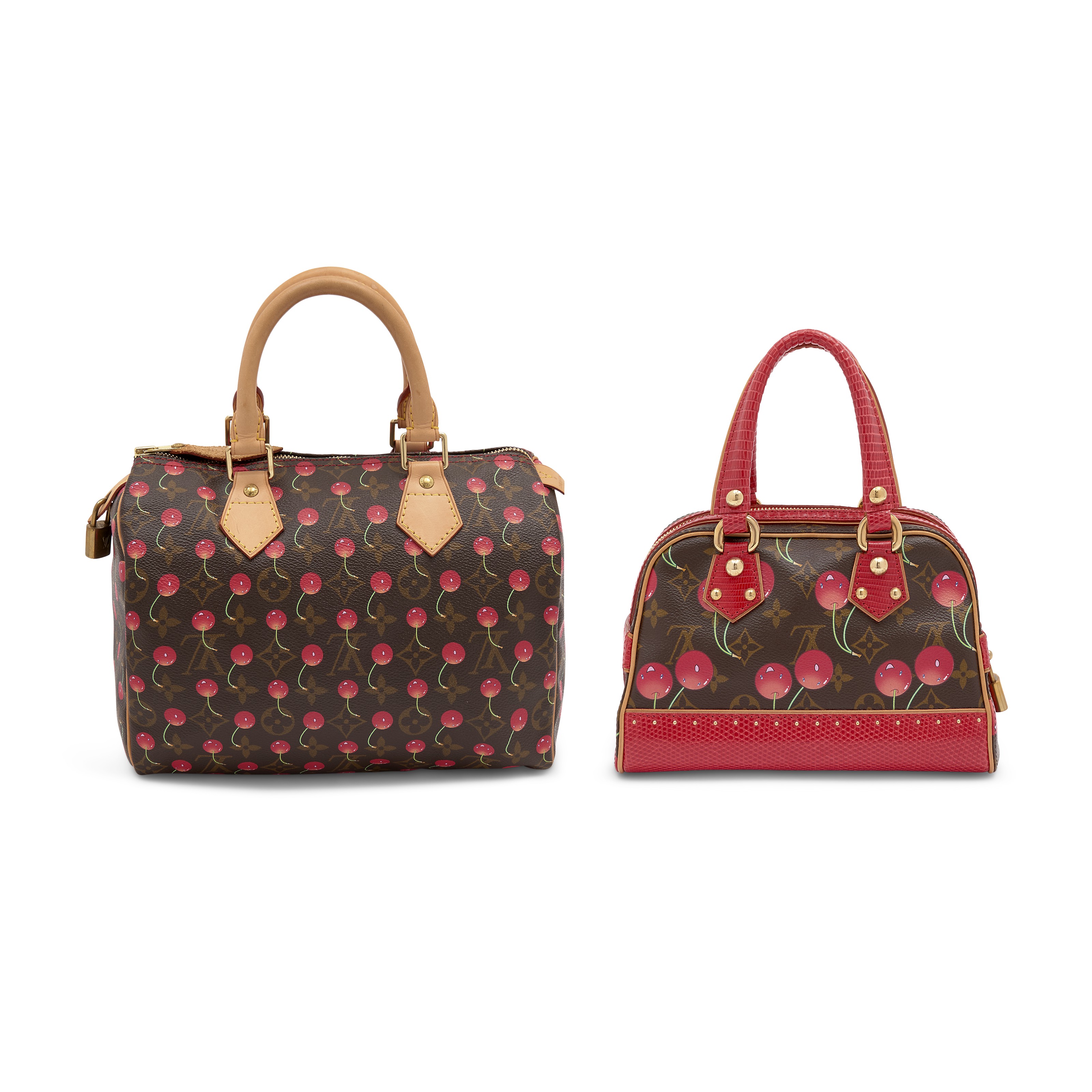 A SET OF TWO: A SPRING/SUMMER 2005 MONOGRAM CERISES CANVAS & SHINY