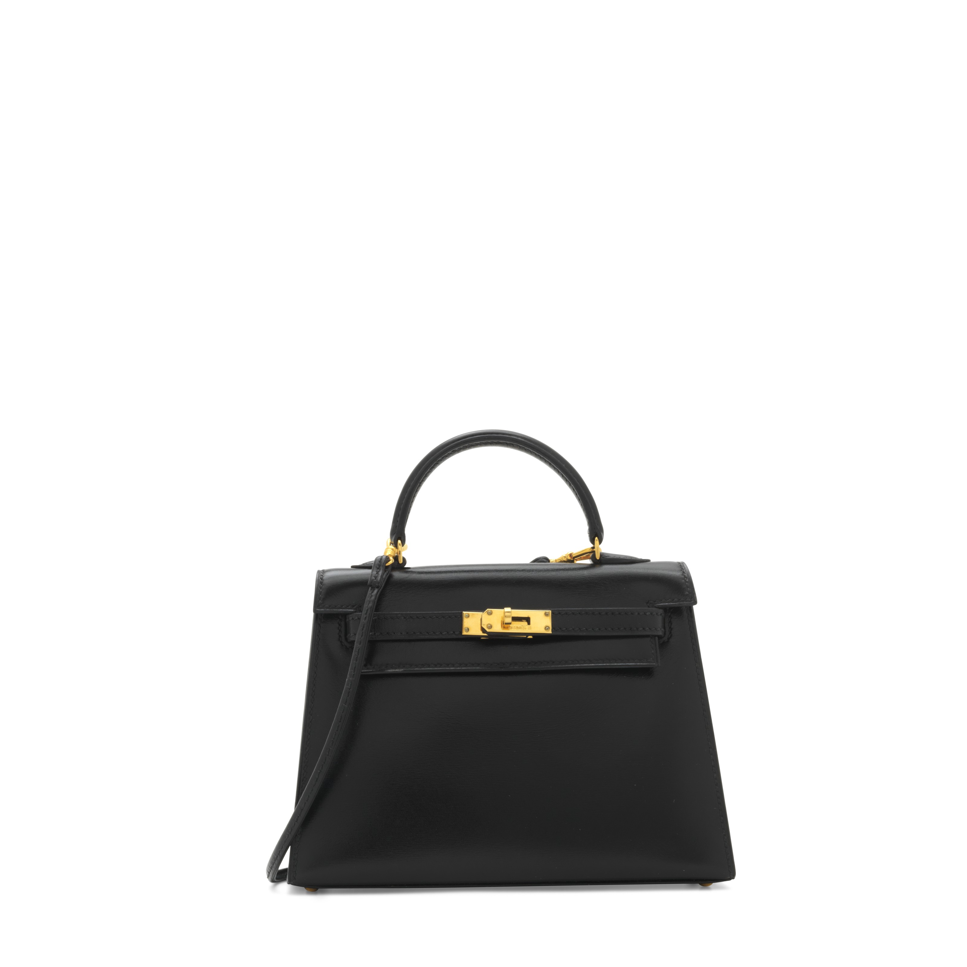 A BLACK EPSOM LEATHER SELLIER KELLY 25 WITH GOLD HARDWARE, HERMÈS, 2021