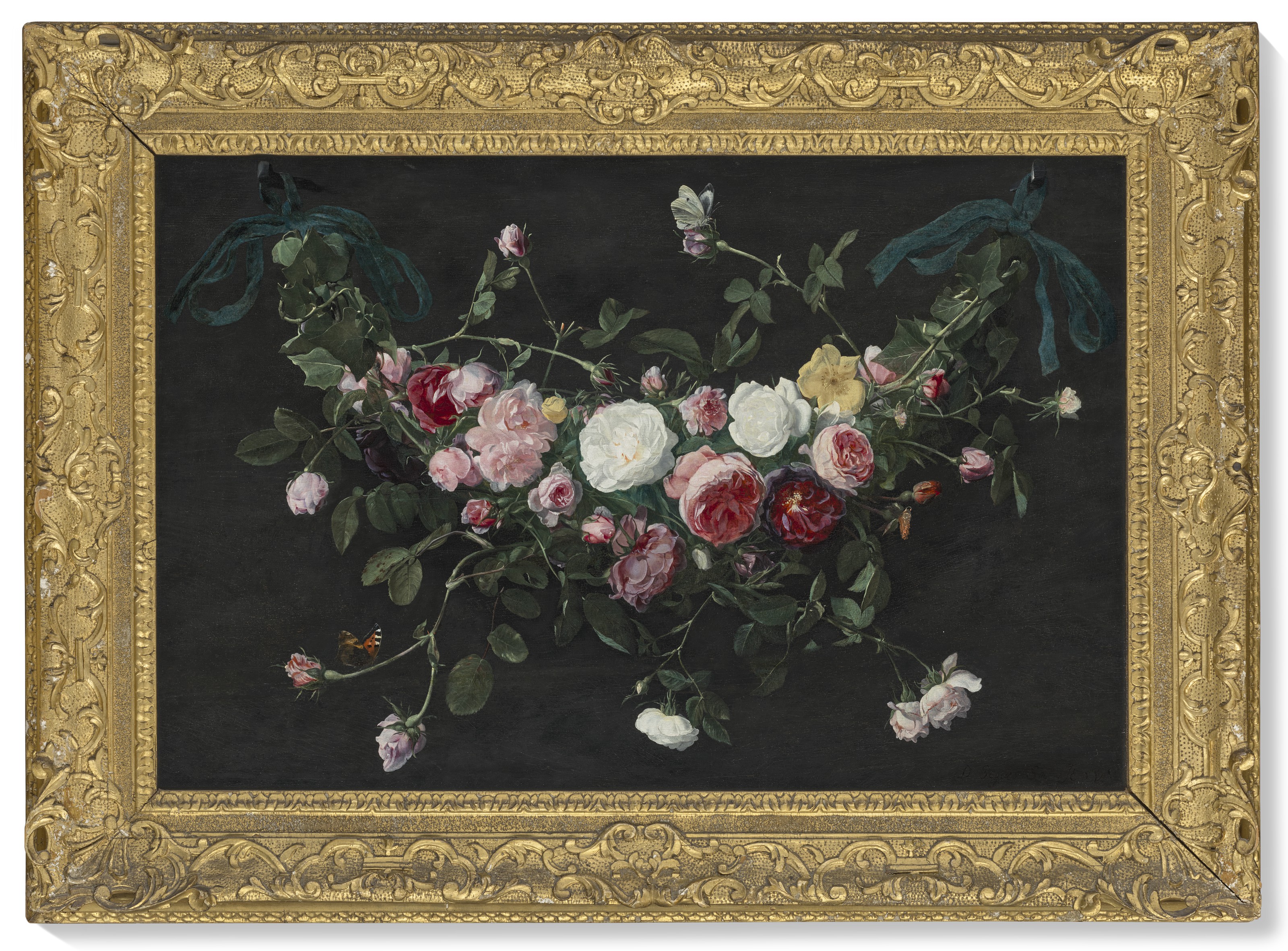 Gilles Sacksick、la gloire des roses、新品額装 DANIEL SEGHERS (ANTWERP 1590-1661), A garland of roses and ivy