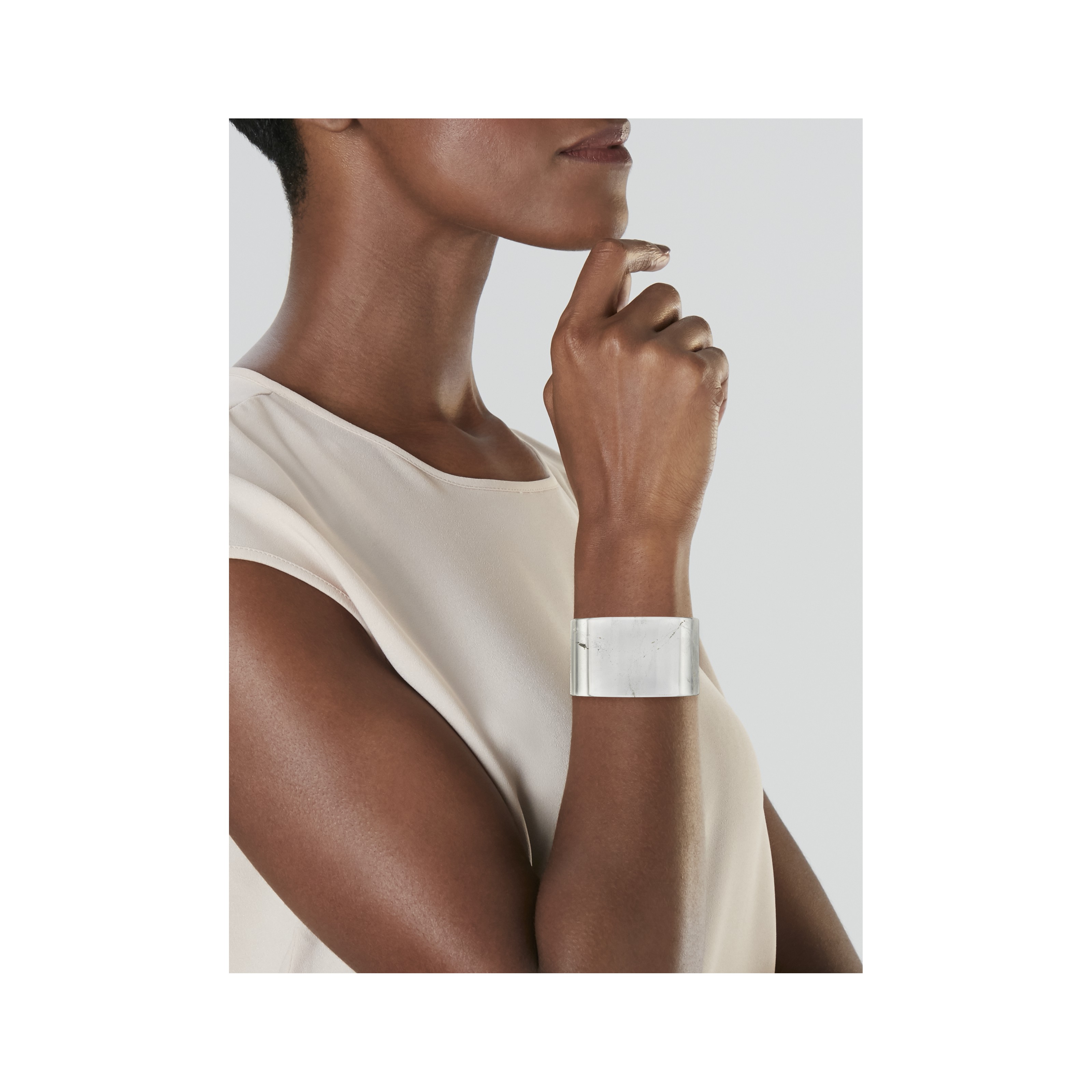 TINA CHOW ROCK CRYSTAL CUFF BRACELET Christie s