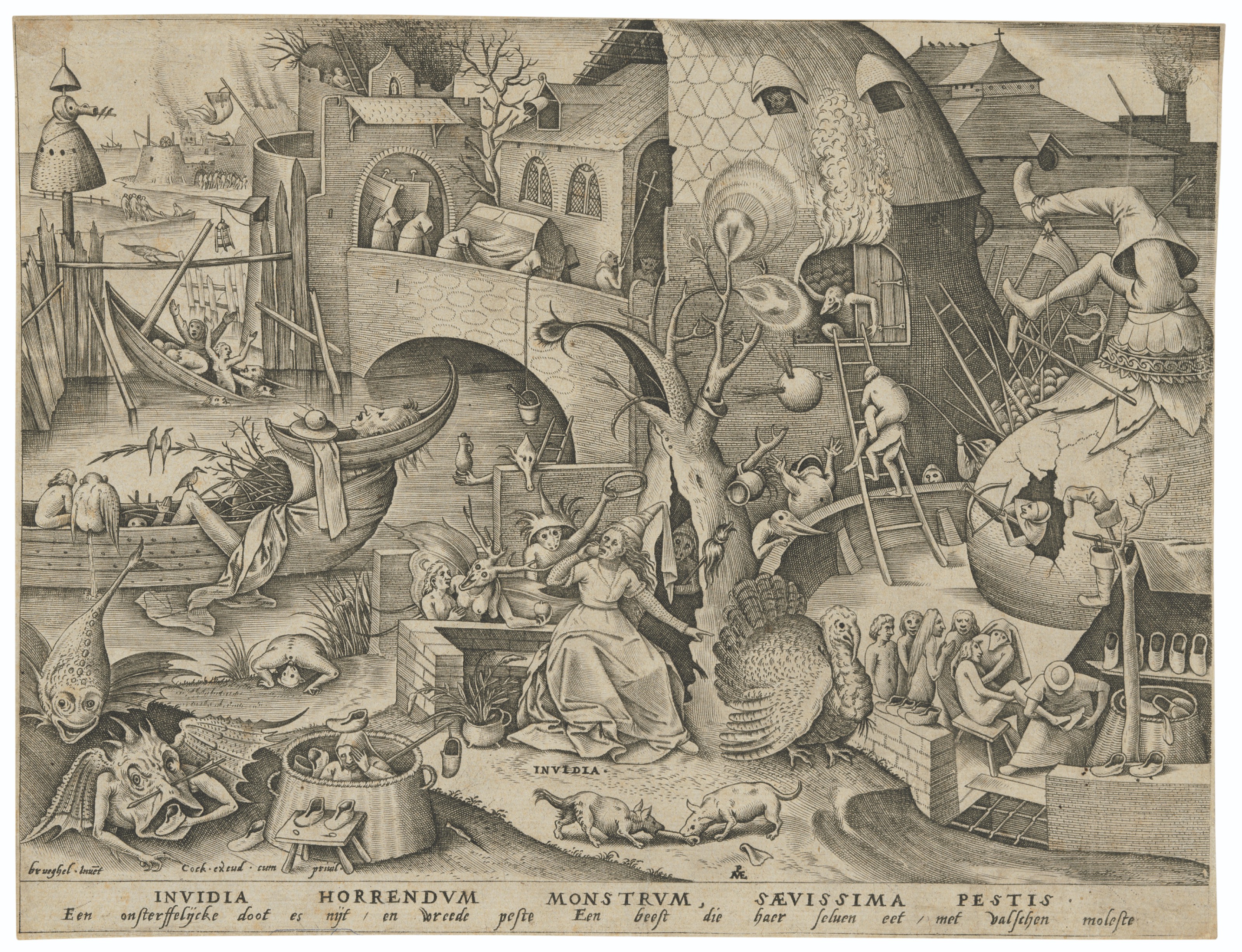 Bruegel Big Fish Drawing Bruegel The Elder's *Big Fish Eat Little