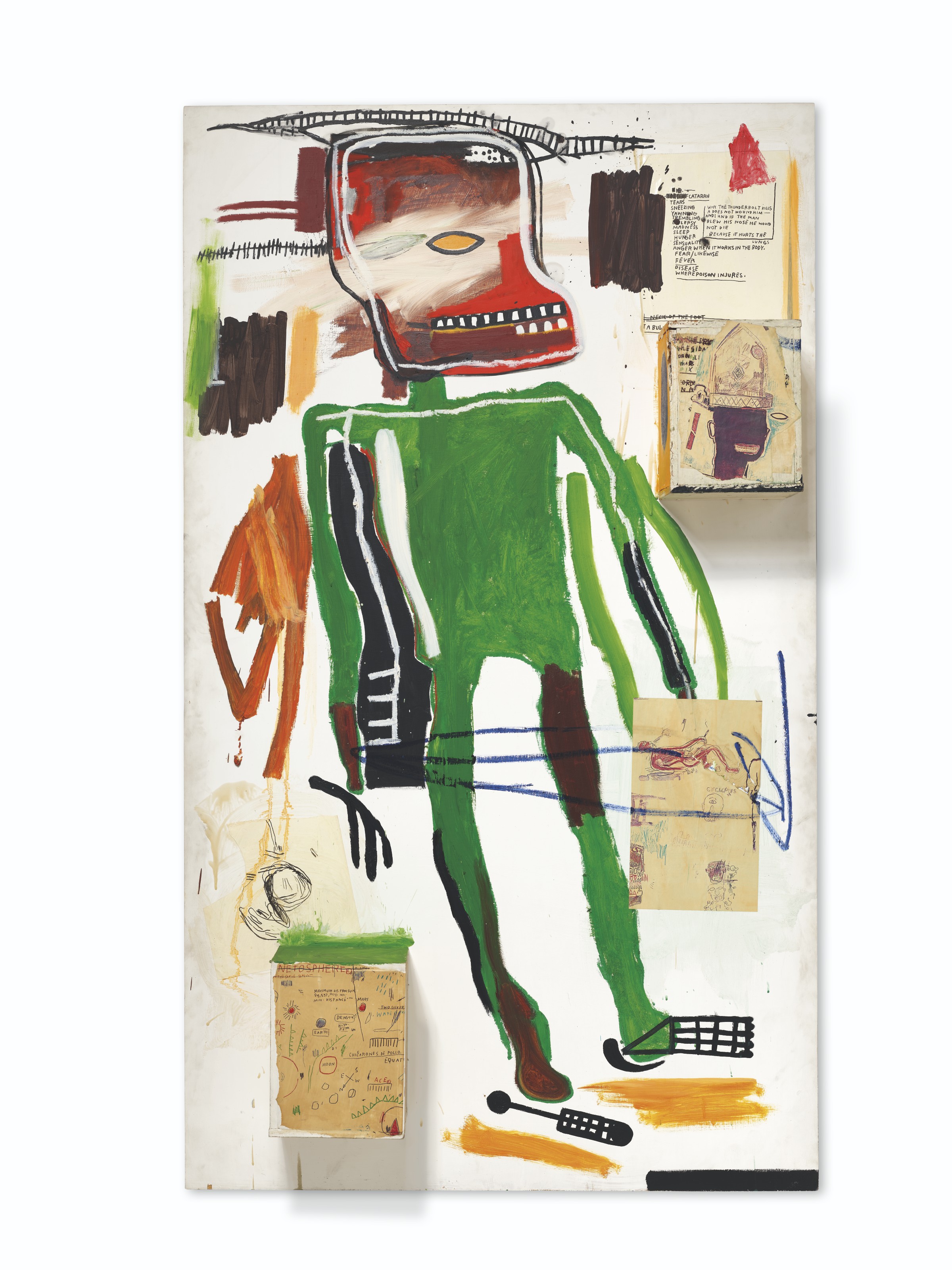 Jean-Michel Basquiat (1960-1988), Because it Hurts the Lungs, 1986. Sold for &pound;8,227,750 on 15 October 2021 at Christie&rsquo;s in London