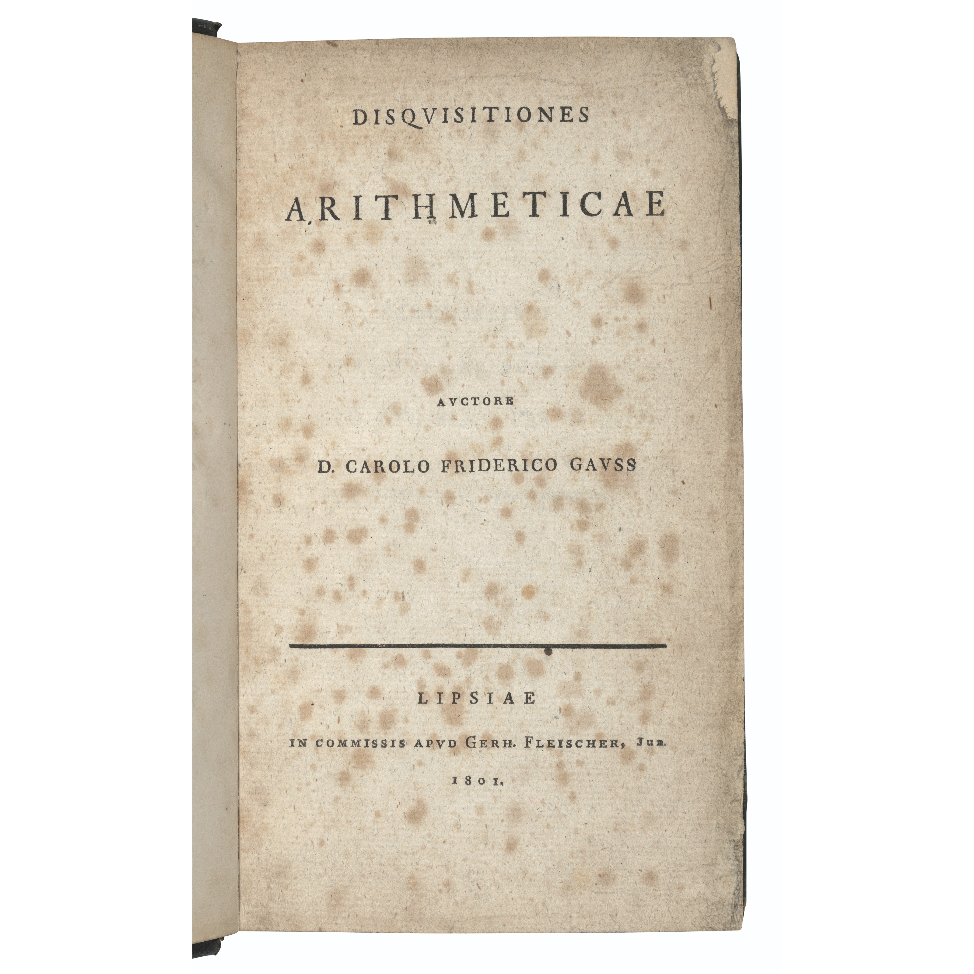 GAUSS, Carl Friedrich (1777-1855), Disquisitiones arithmeticae