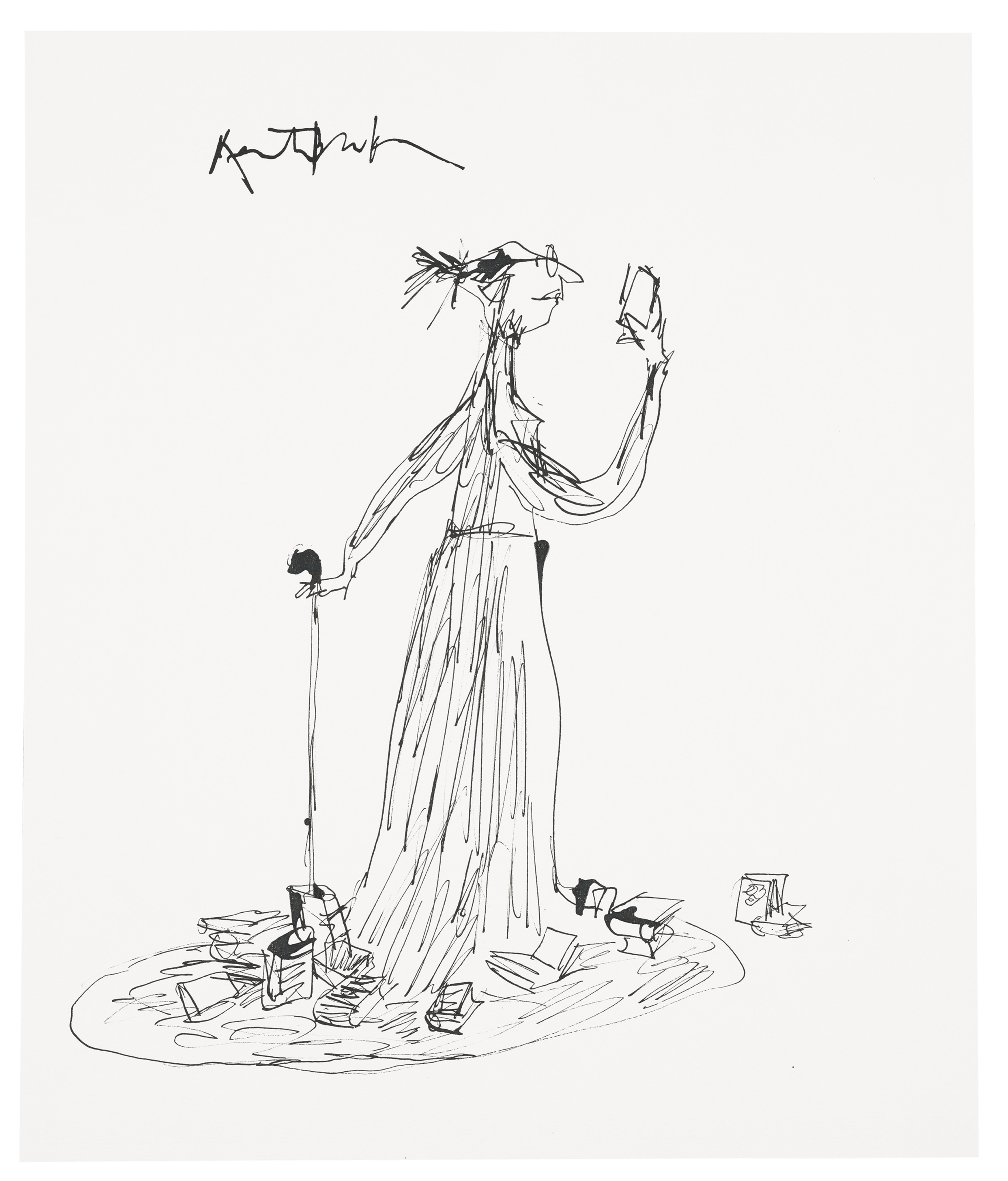 QUENTIN BLAKE (b.1932), Pen-and-ink portrait #2 | Christie’s