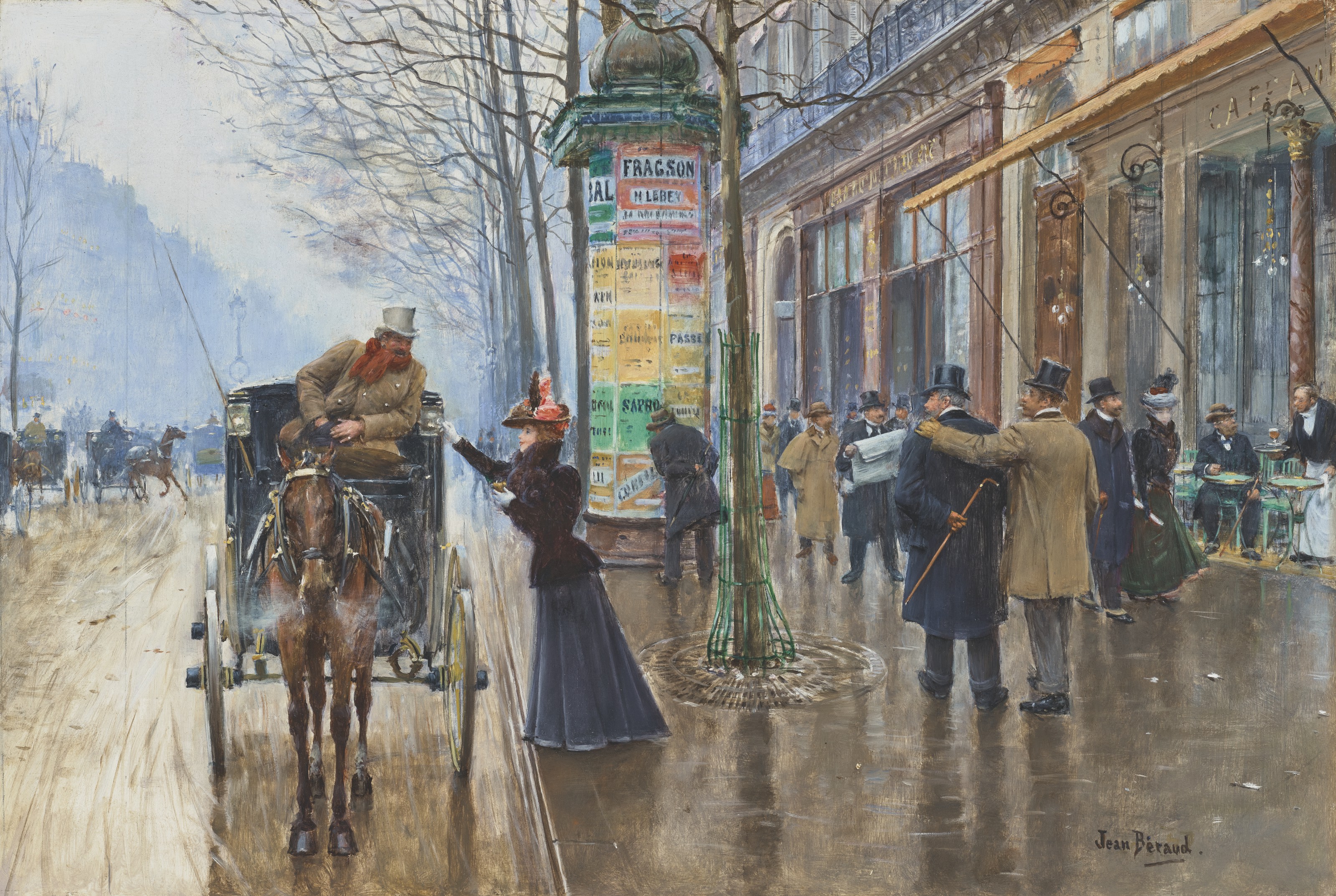JEAN BÉRAUD (FRENCH, 1849-1936), Scène de rue Parisienne | Christie's