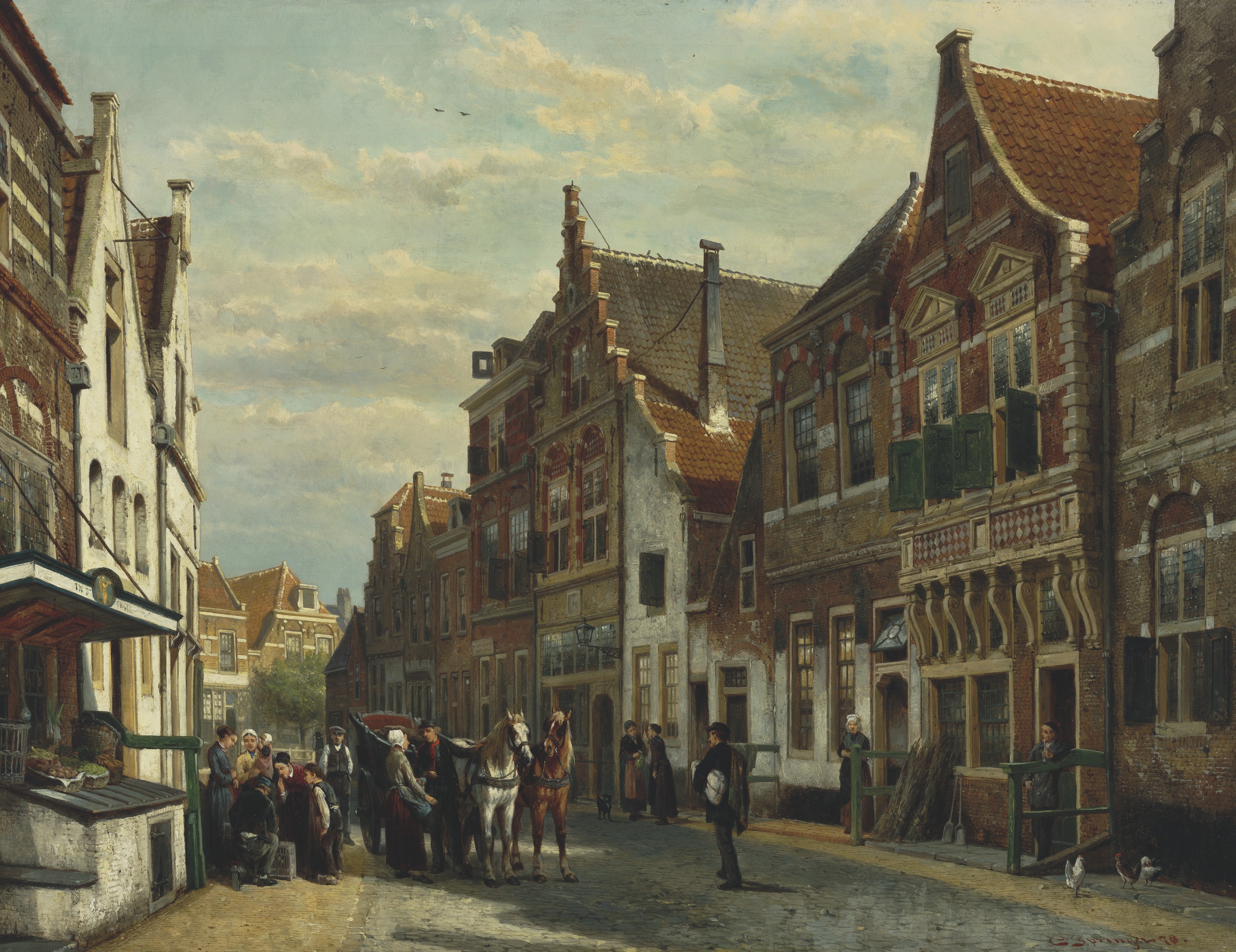 Catalog image of The Wijdstraat, Oudewater, in summer
