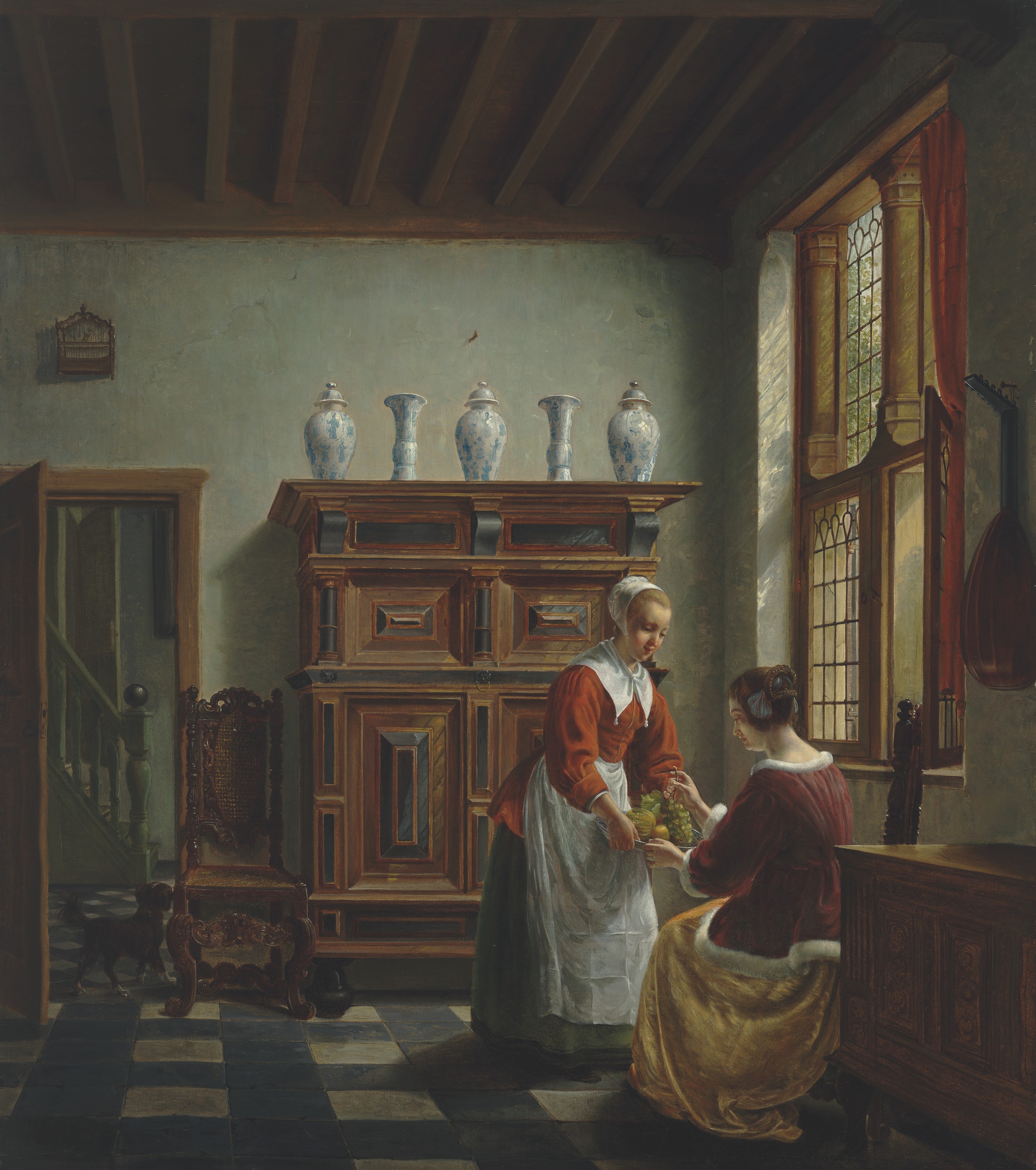 Catalog image of A maid serving fruit