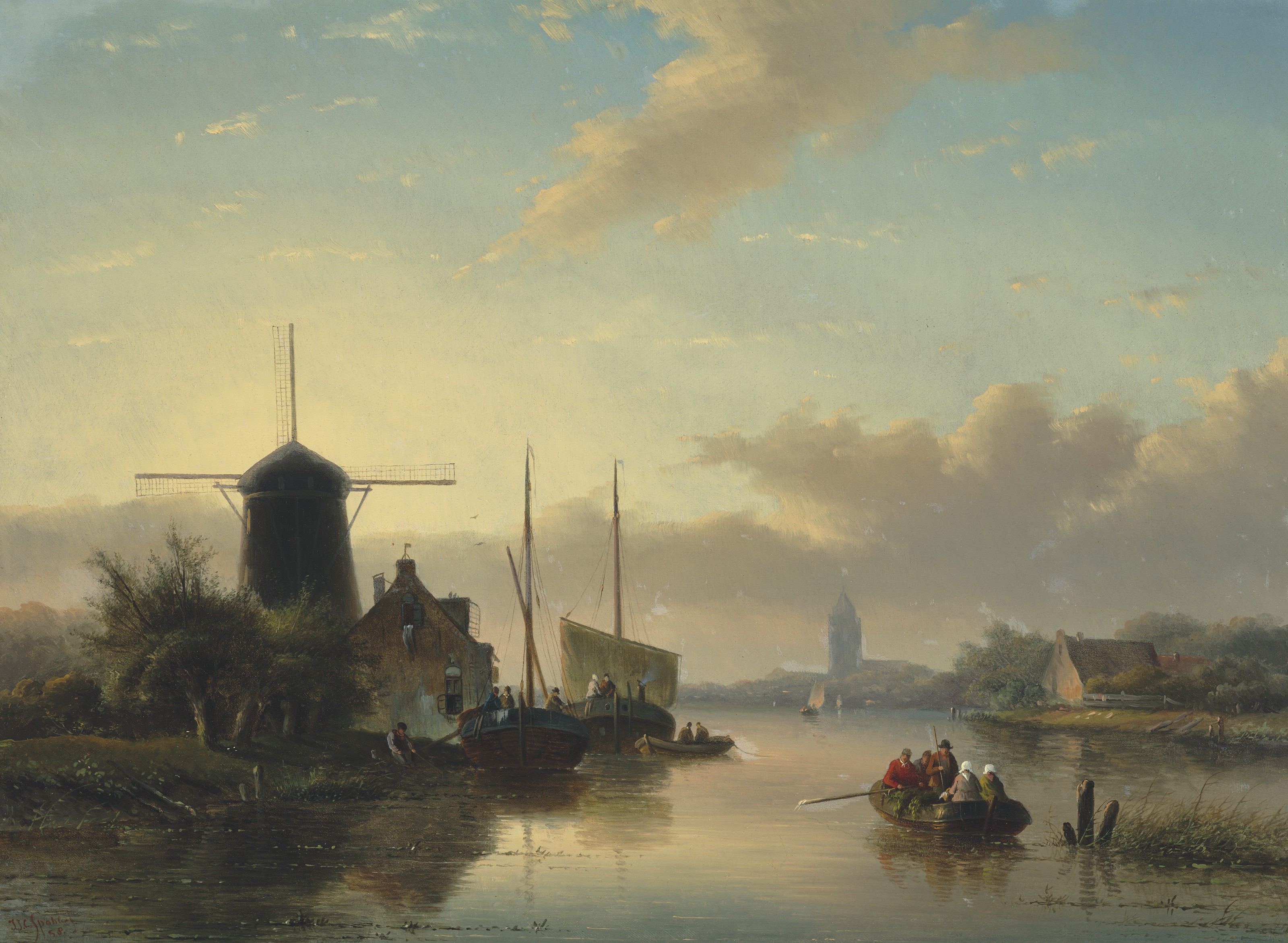 JAN JACOB COENRAAD SPOHLER (DUTCH, 1837–1894), Summer landscape
