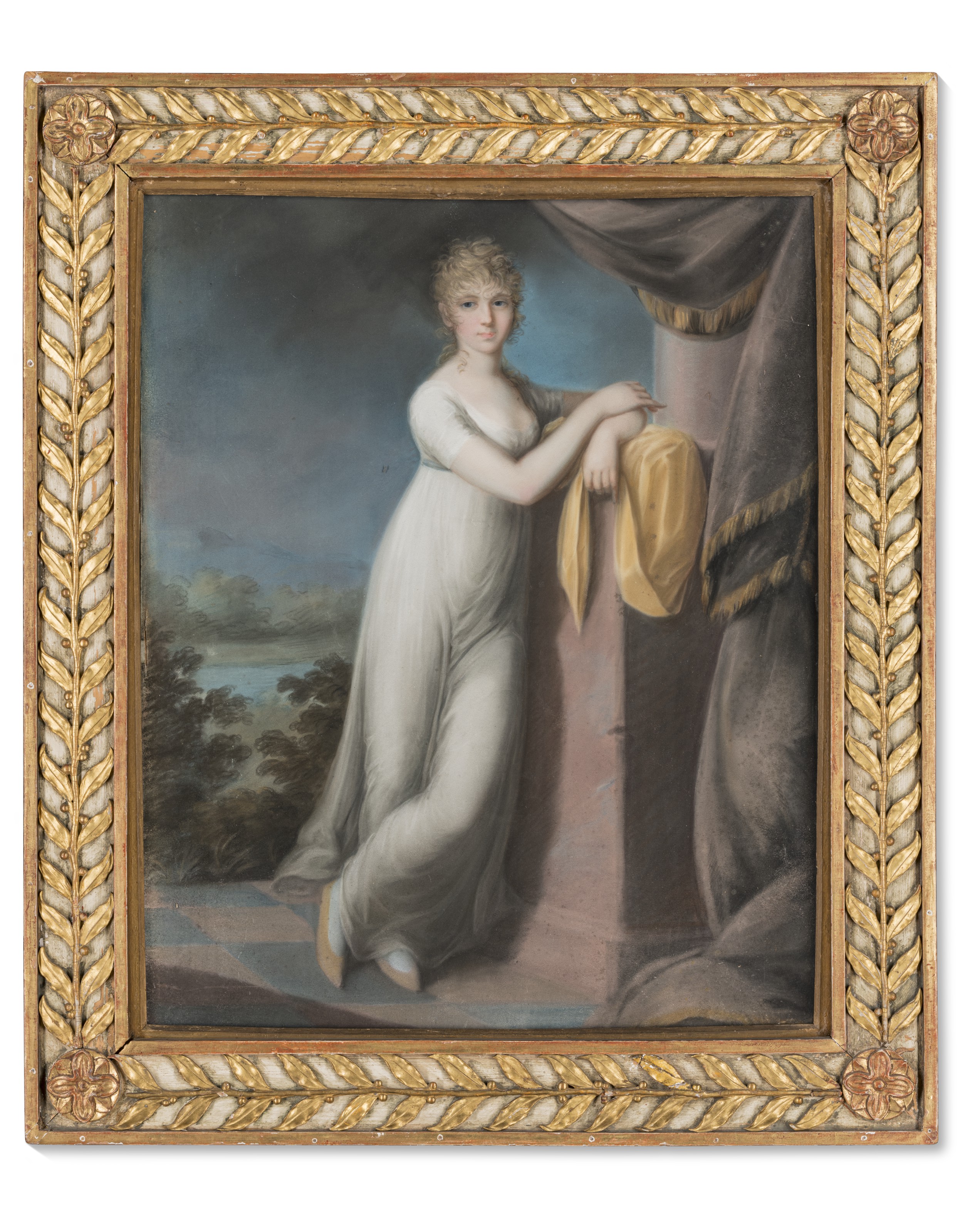 TEODORO MATTEINI (1754-1831), Portrait of a young lady leaning against