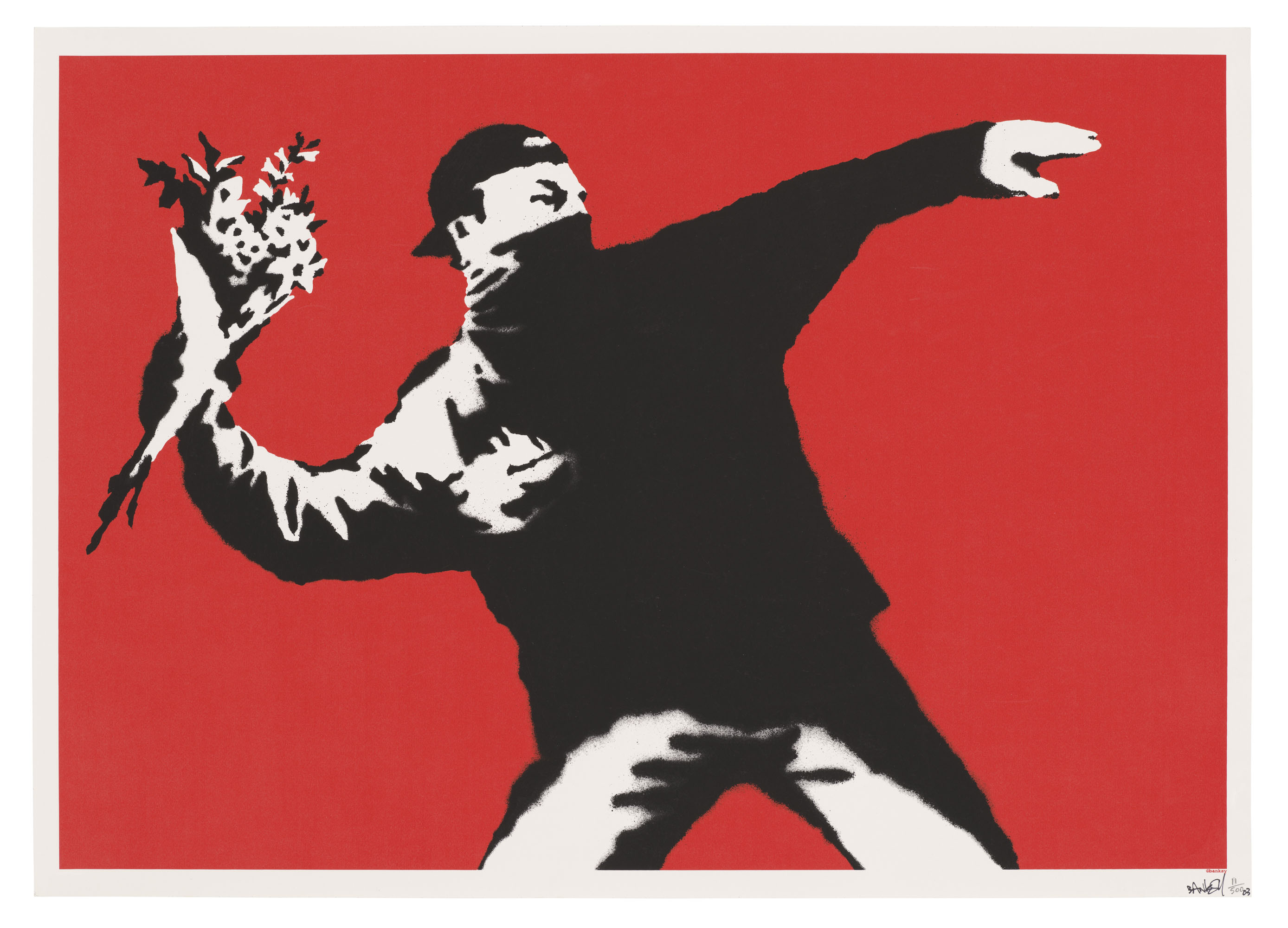 BANKSY B 1974 BANKSY B 1974 Love Is In The Air Auktionen