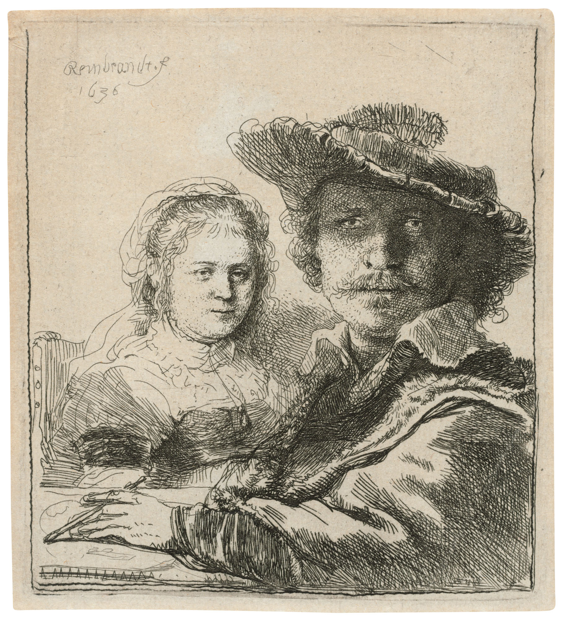 REMBRANDT HARMENSZ. VAN RIJN (1606-1669), Self-Portrait with Saskia ...