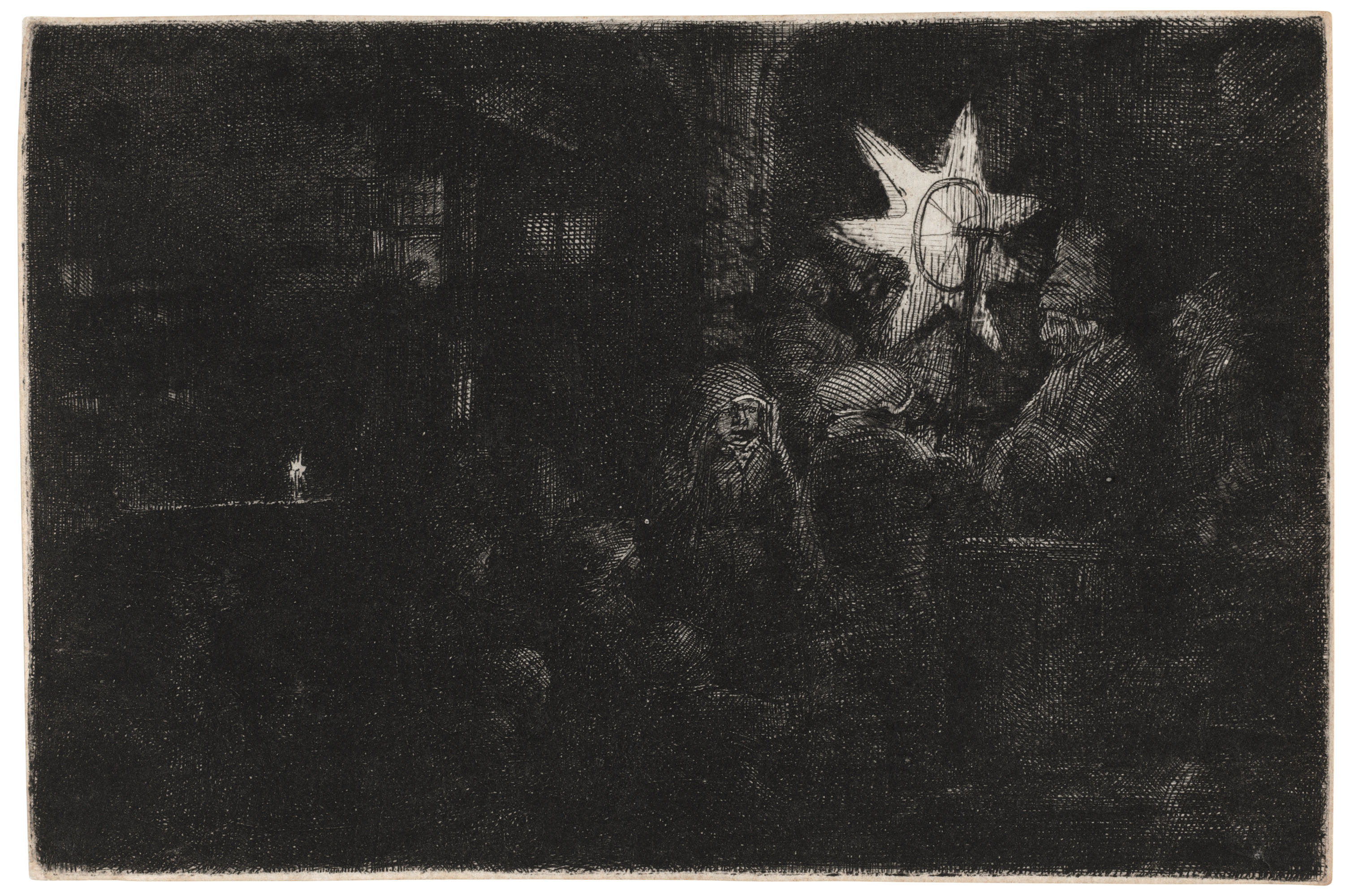 Rembrandt, The Star of the Kings: A Night Piece, circa 1652, sold for £68,750 on 28 January 2021 at Christie's Online