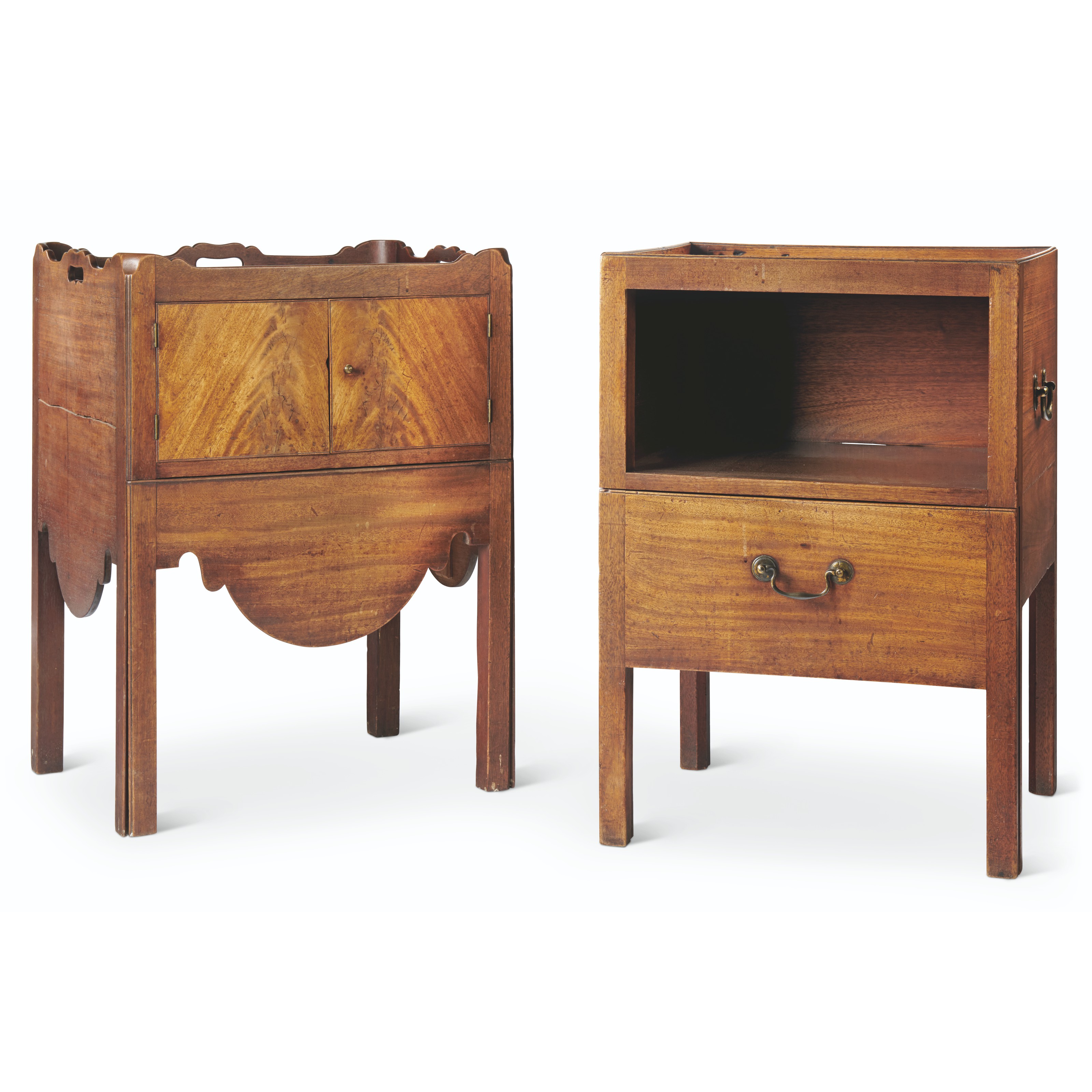 TWO GEORGE III MAHOGANY BEDSIDE COMMODES, LATE 18TH CENTURY | Christie’s