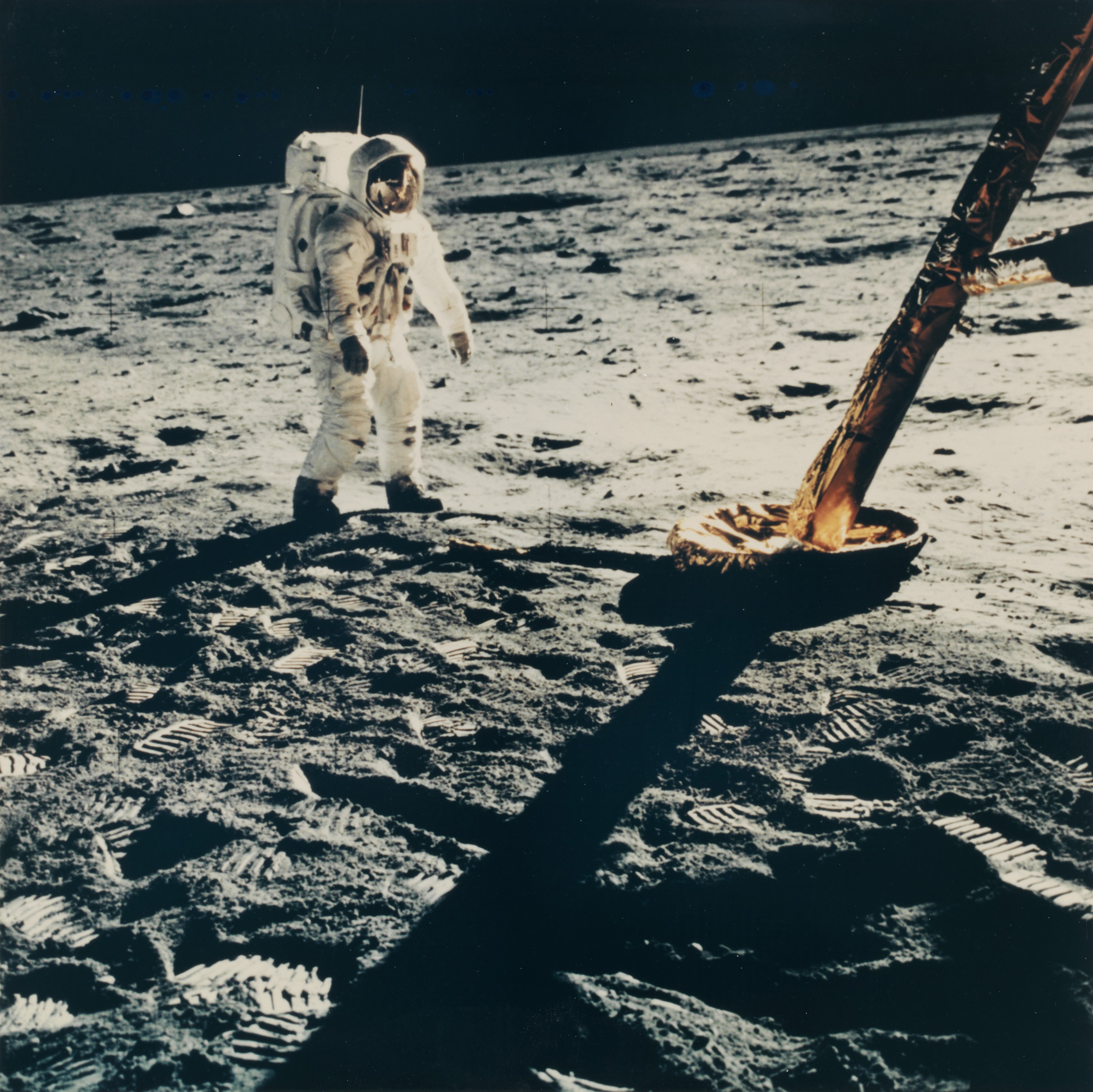 Buzz Aldrin walking on the Moon, July 1624, 1969, Neil Armstrong