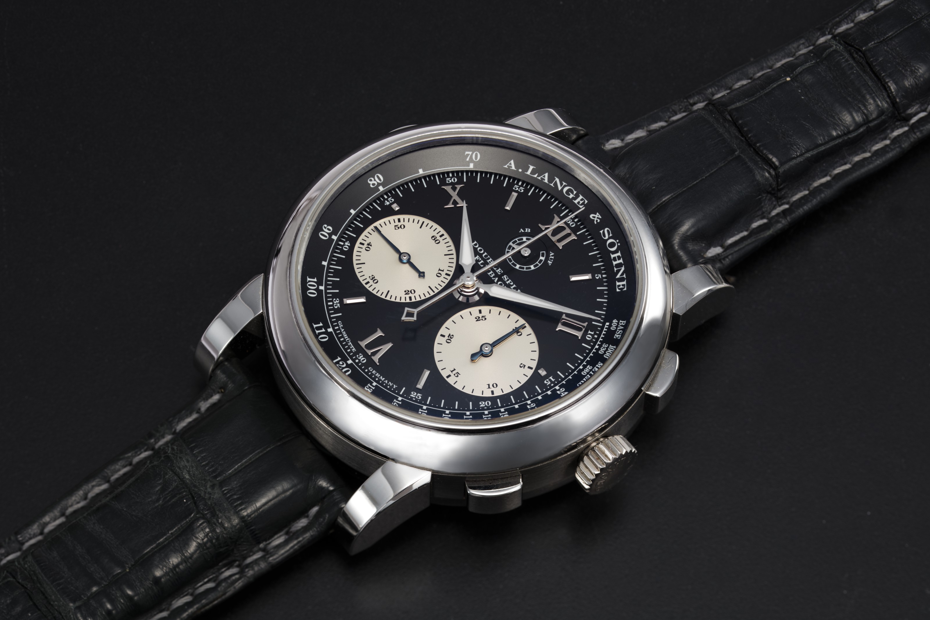 A. LANGE S HNE PLATINUM DOUBLE SPLIT FLYBACK CHRONOGRAPH CASE