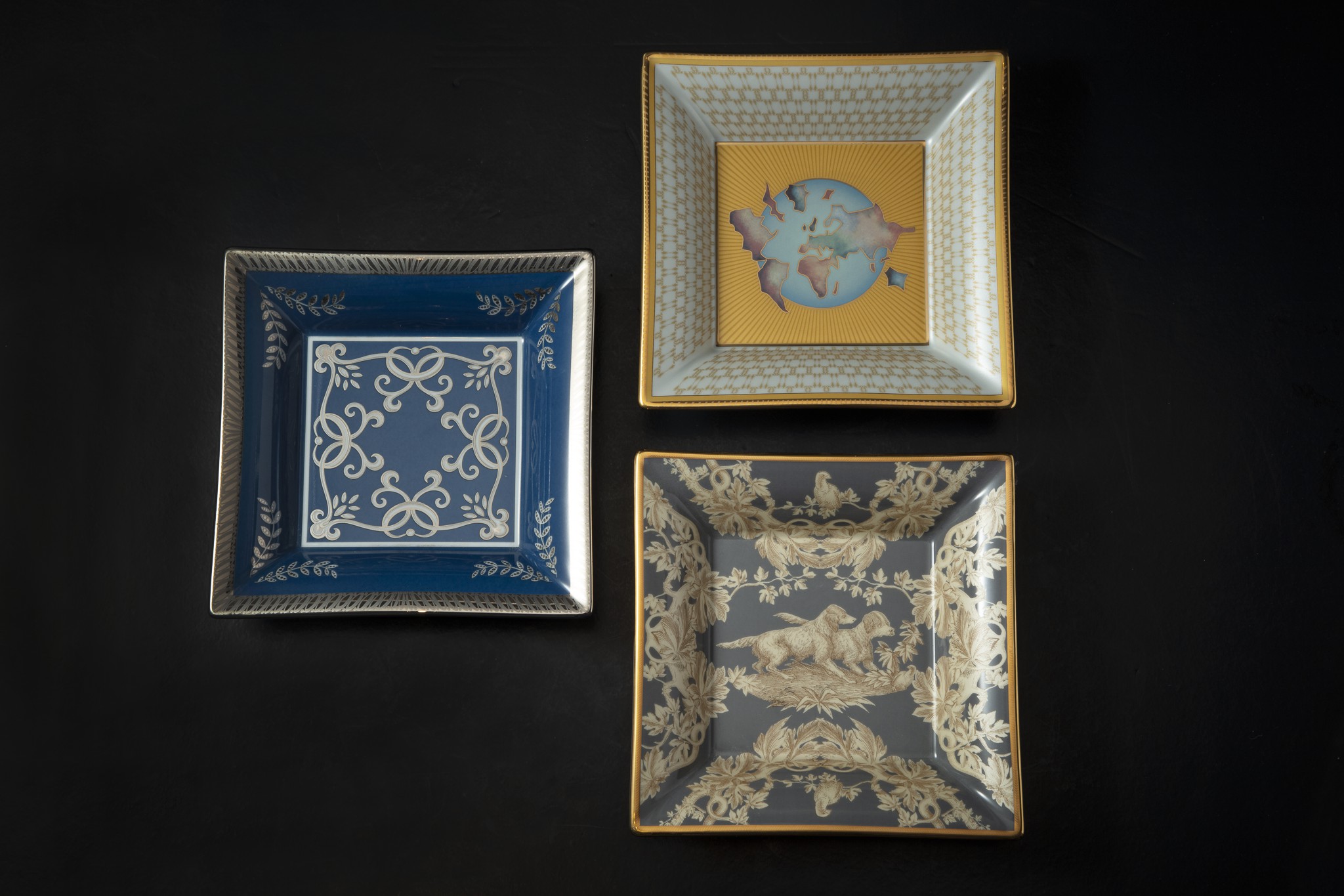 Catalog image of PATEK PHILIPPE, A LOT OF THREE COMMEMORATIVE LIMOGES PORCELAIN AND ENAMEL DISHES
