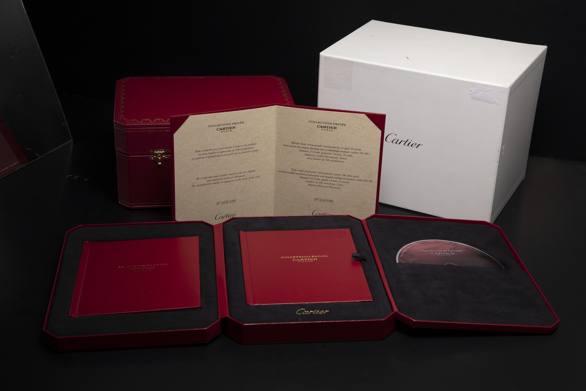 CARTIER, TANK CHRONOGRAPHE MONOPOUSSOIR, A LIMITED EDITION SQUARE