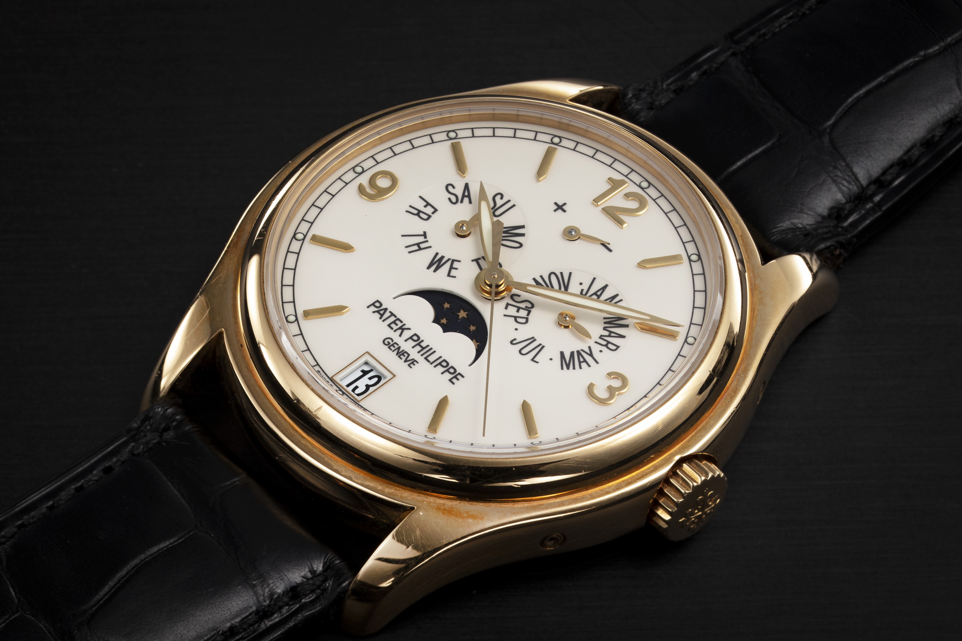 PATEK PHILIPPE, REF. 5146J, A GOLD AUTOMATIC ANNUAL CALENDAR WRISTWATCH ...