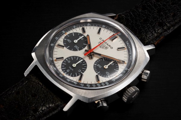 HEUER CAMARO, 7220 T, A STEEL MANUAL-WINDING CHRONOGRAPH