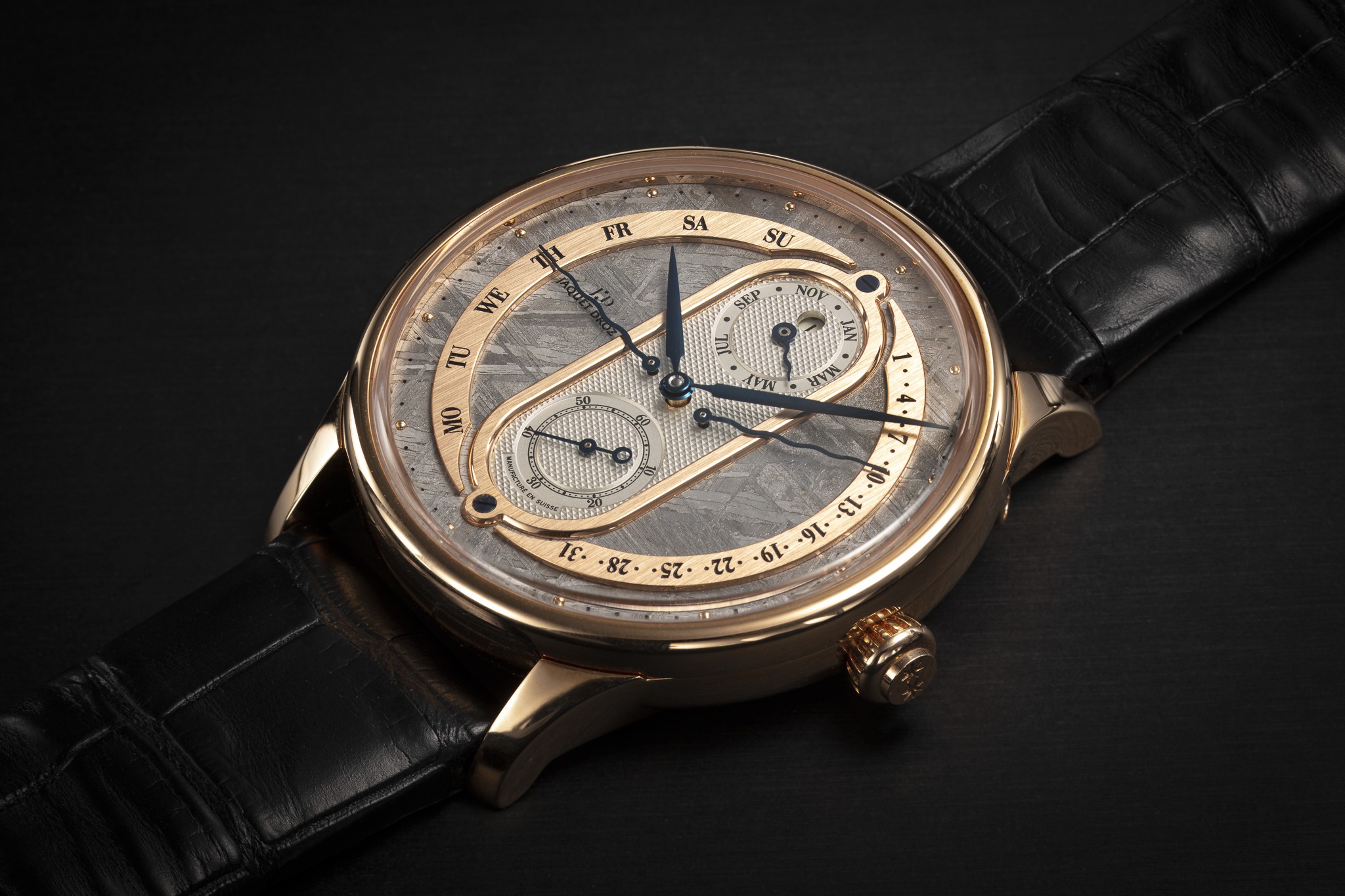 JAQUET DROZ, ASTRALE, A LIMITED EDITION GOLD PERPETUAL CALENDAR WITH