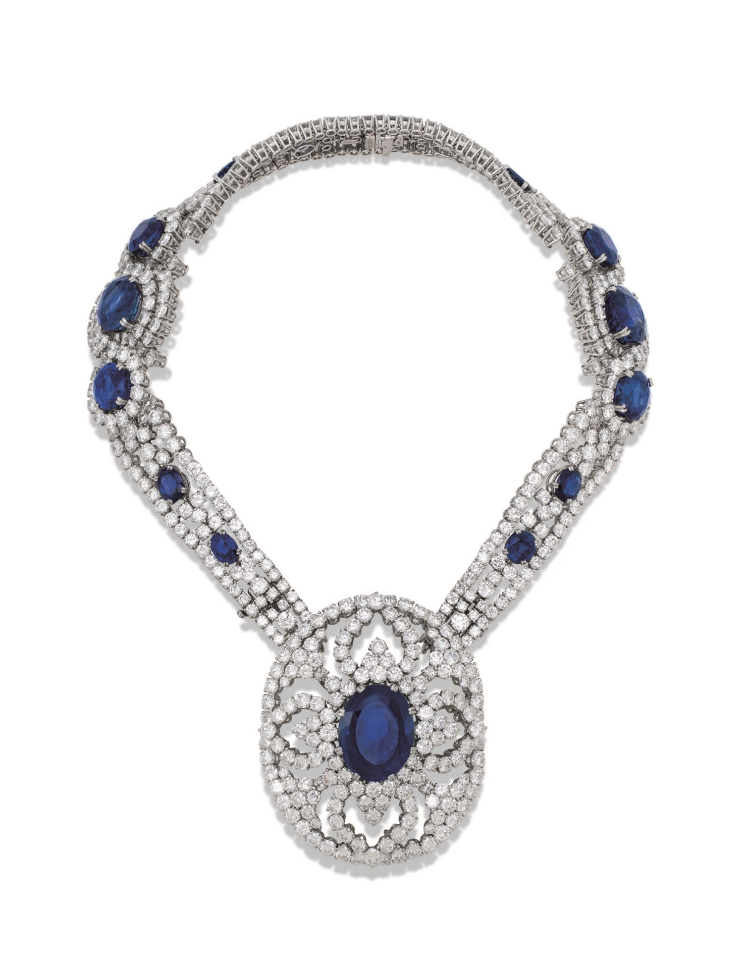 EXTRAORDINARY SAPPHIRE AND DIAMOND NECKLACE, REZA | Christie's