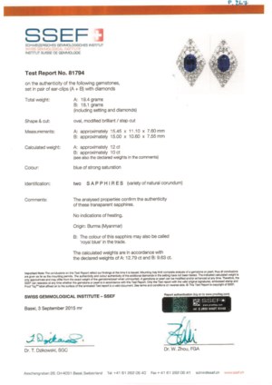 SAPPHIRE AND DIAMOND EARRINGS, REZA | Christie's