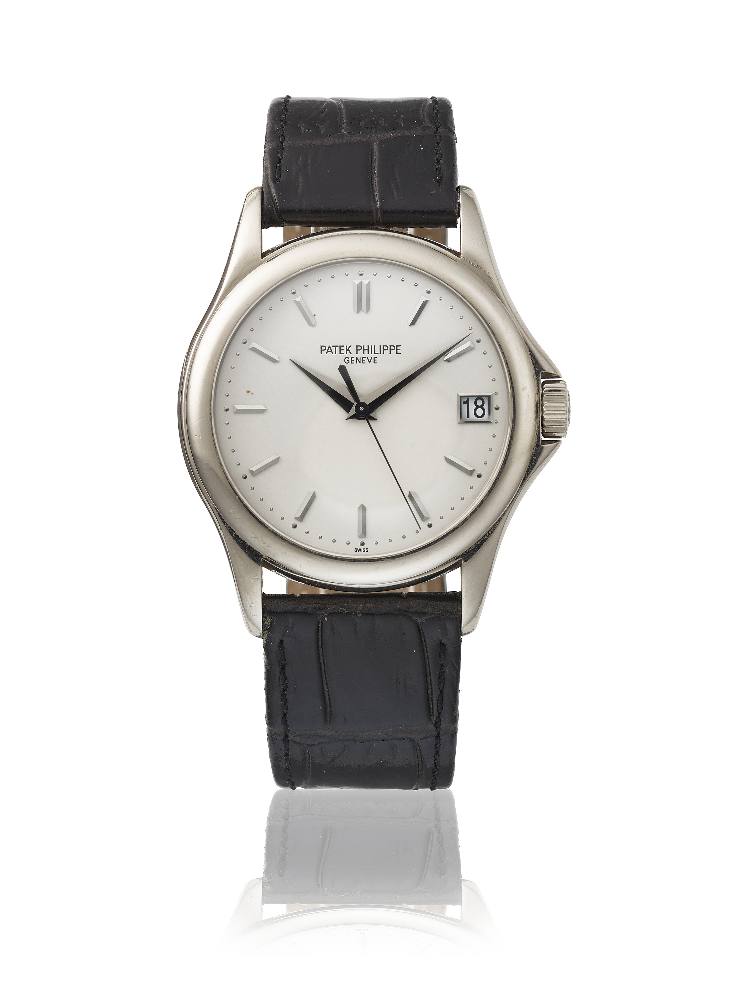 PATEK PHILIPPE, STEEL CHRONOGRAPH WRISTWATCH WITH