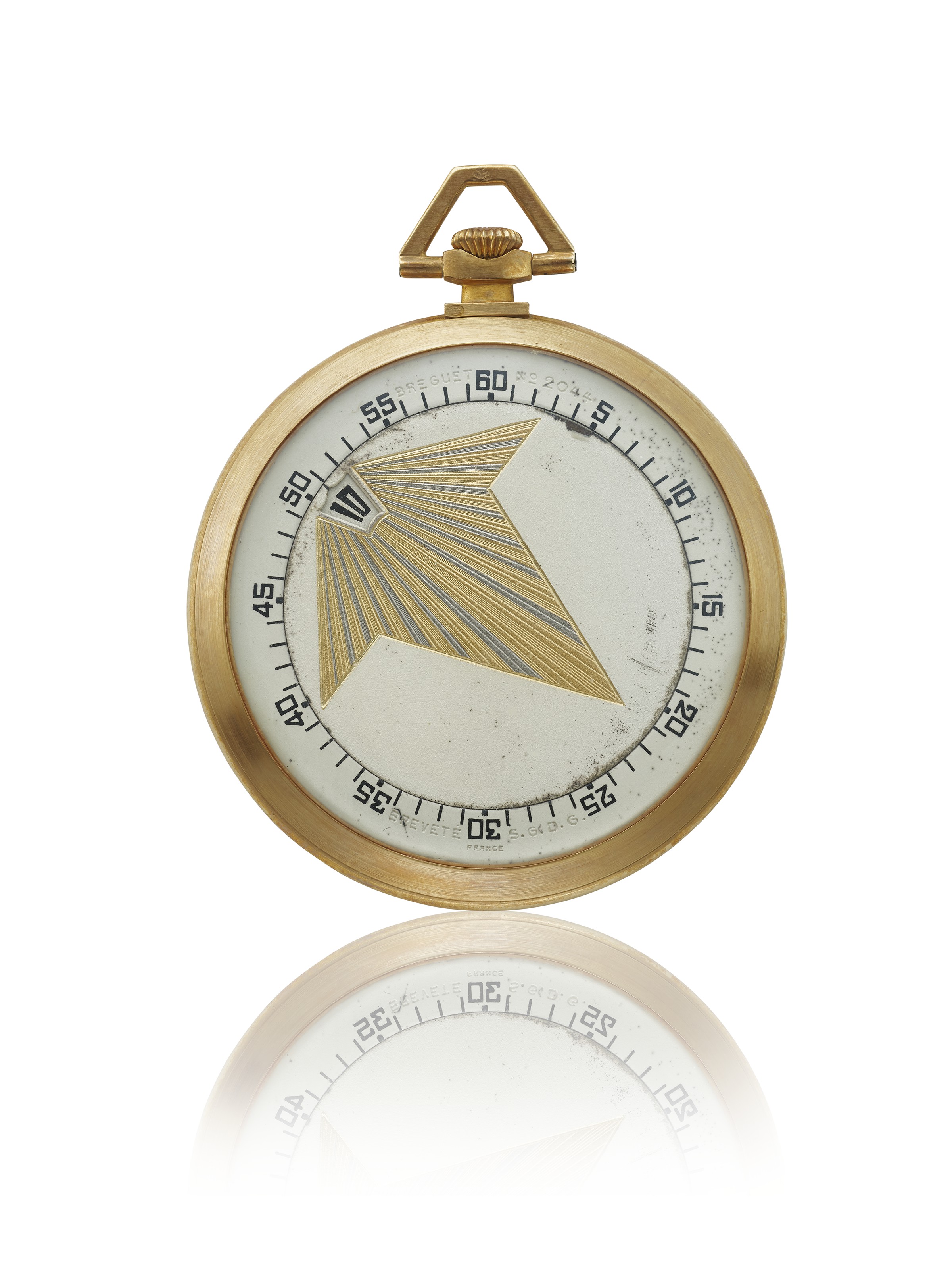BREGUET, 18K GOLD OPENFACE KEYLESS LEVER WANDERING AND JUMPING HOUR  CHRONOSCOPE WATCH, SOLD TO MONSIEUR GIMBEL SAKS, NO. 2044 | Christie's