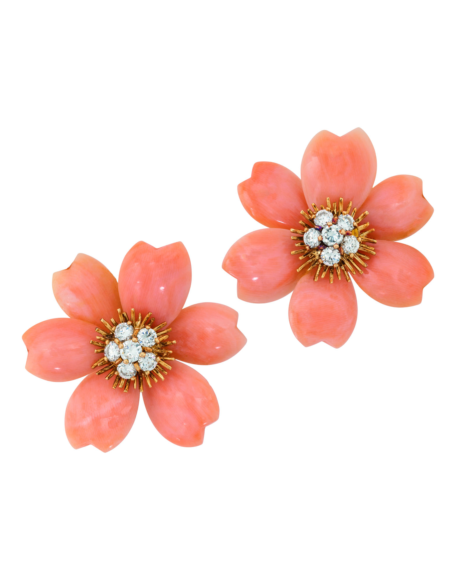 Van cleef rose de noel earrings Clearance